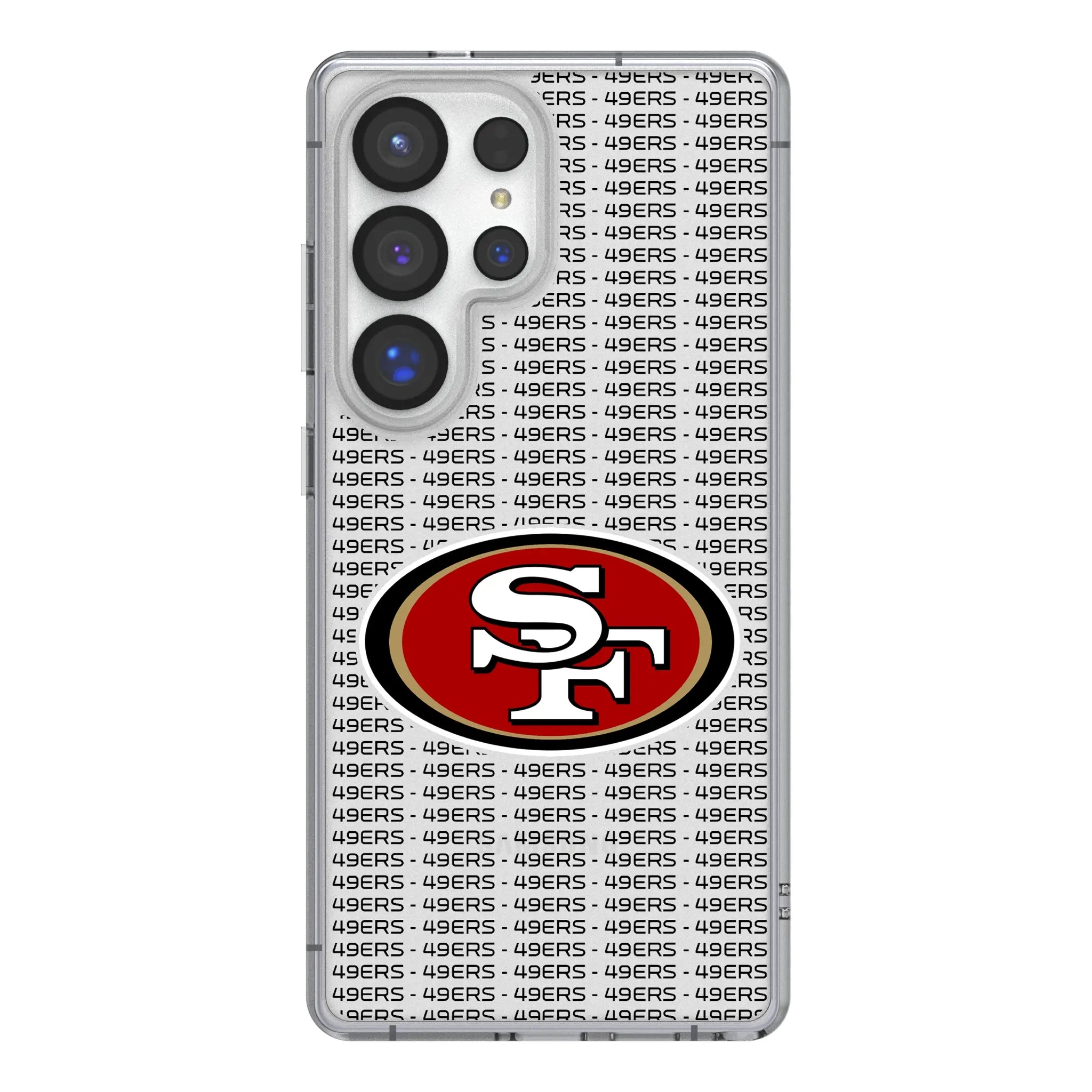 San Francisco 49ers Text Backdrop Clear Phone Case for Samsung Galaxy