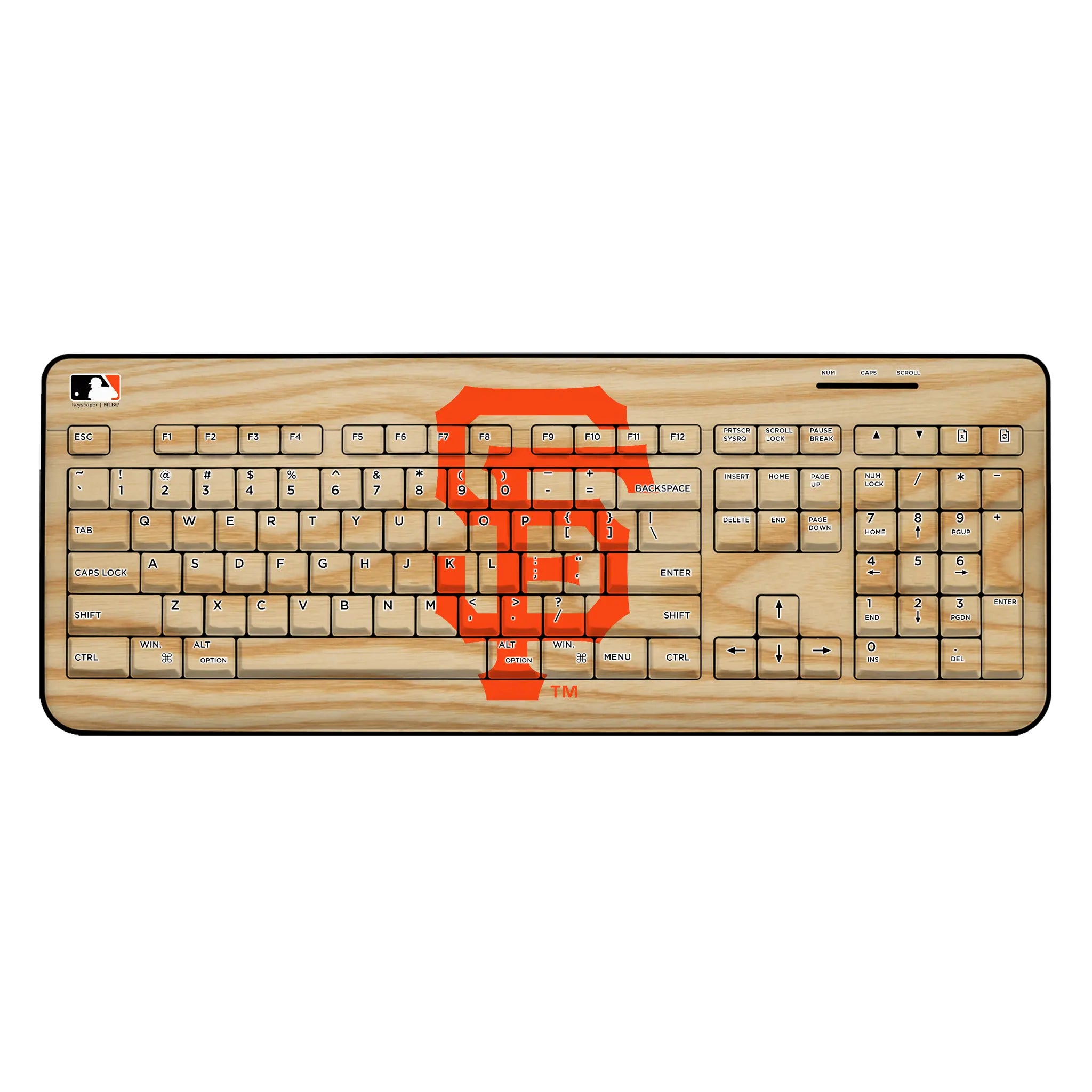 San Francisco Giants Baseball Bat Wireless USB Keyboard