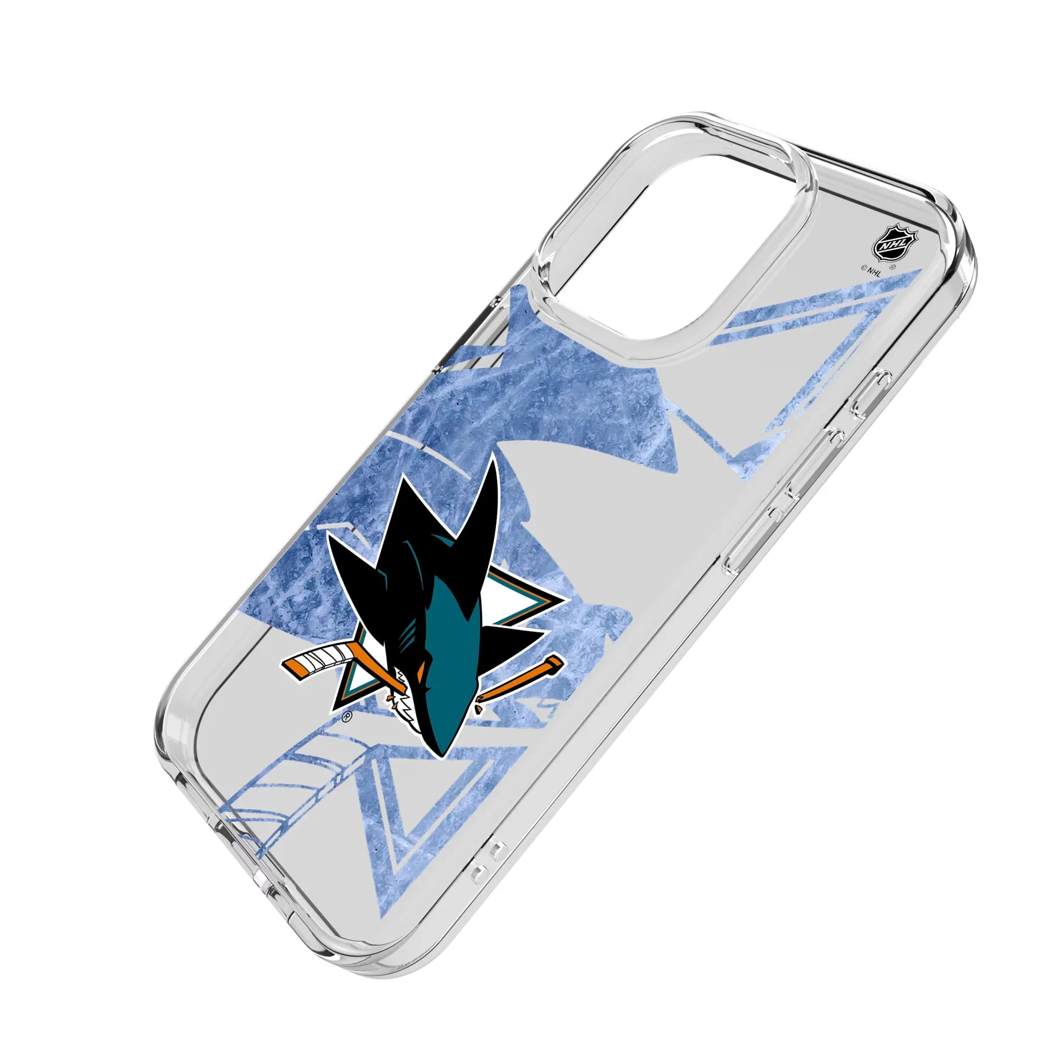 San Jose Sharks Ice Tilt Clear Phone Case for Apple iPhone