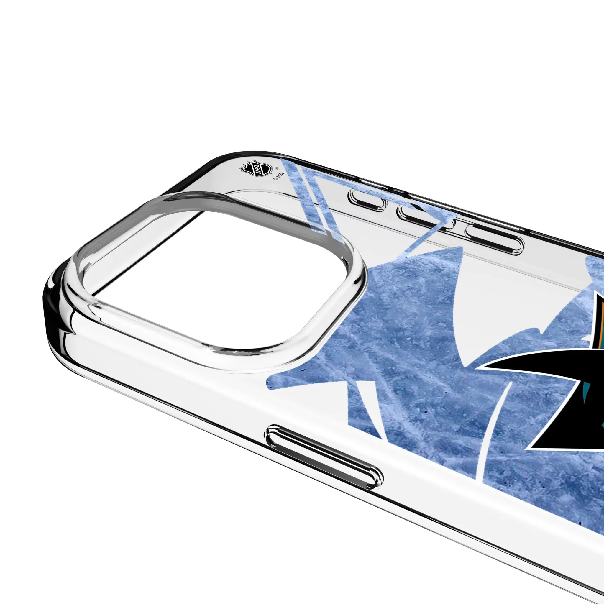 San Jose Sharks Ice Tilt Clear Phone Case for Apple iPhone