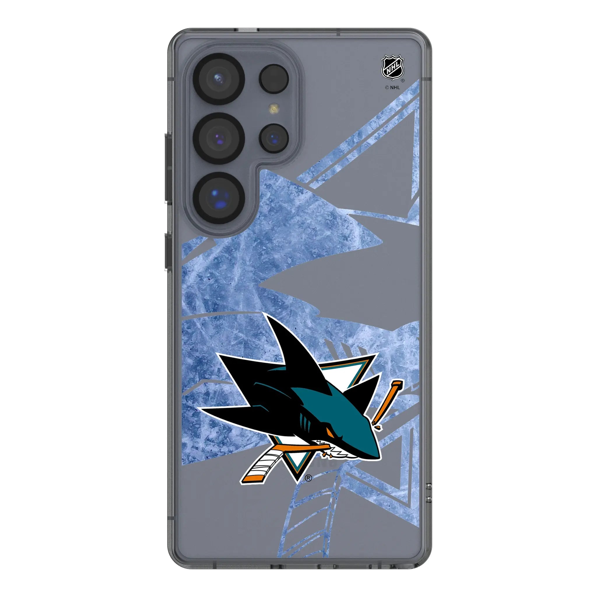 San Jose Sharks Ice Tilt Clear Phone Case for Samsung Galaxy