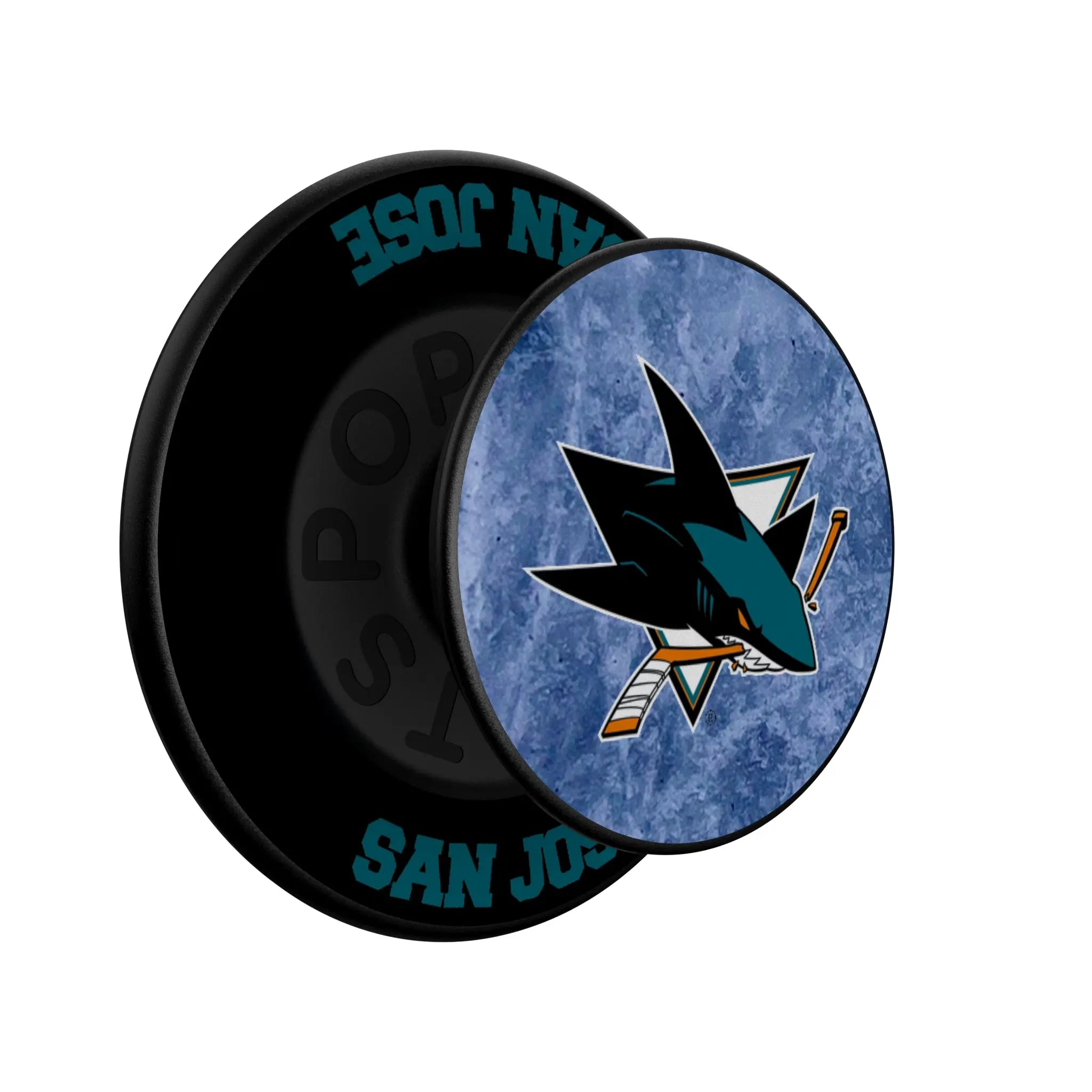 San Jose Sharks Ice Wordmark PopSockets Magnetic Phone Grip and Stand