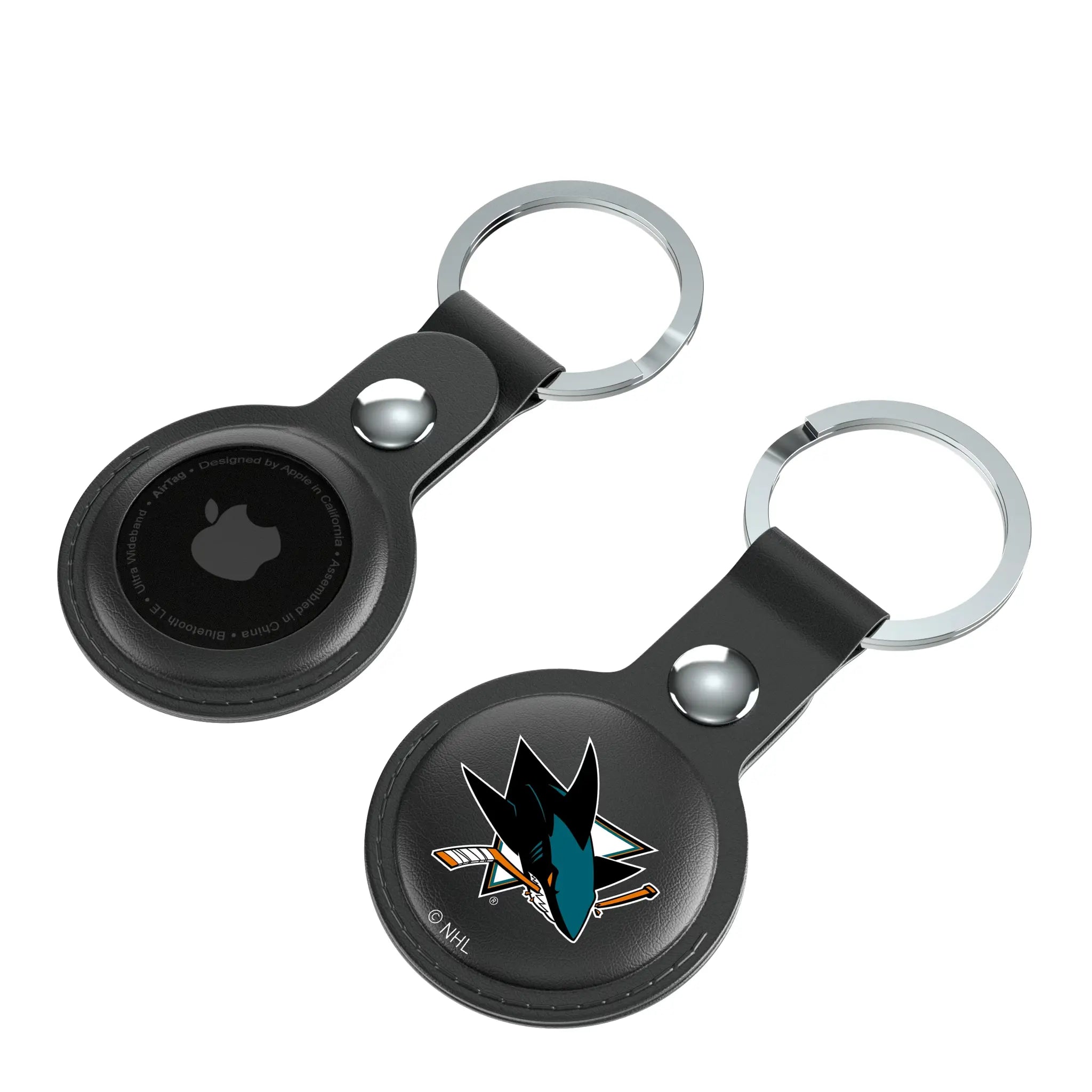San Jose Sharks Insignia Black Airtag Holder 2-Pack