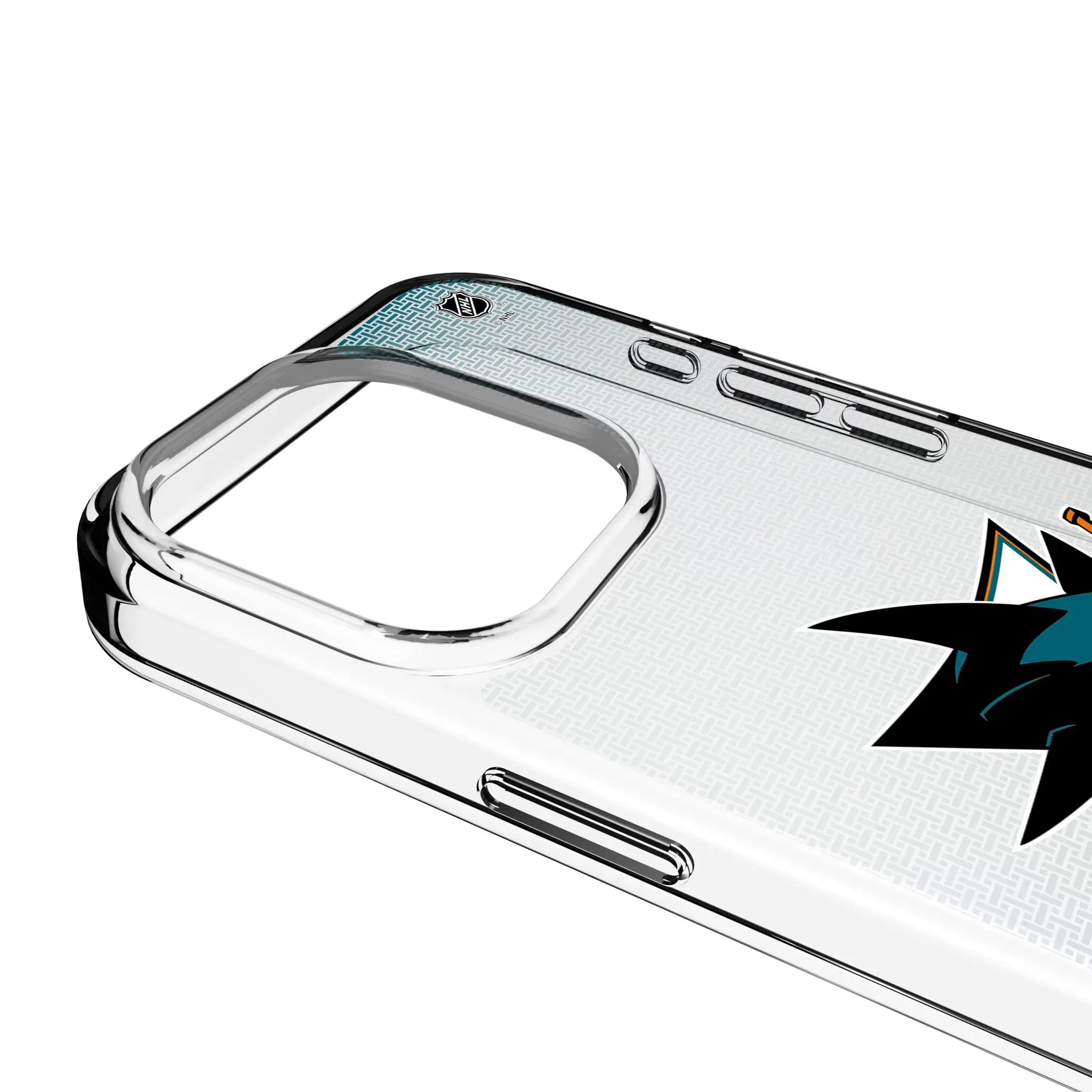 San Jose Sharks Linen Clear Phone Case for Apple iPhone