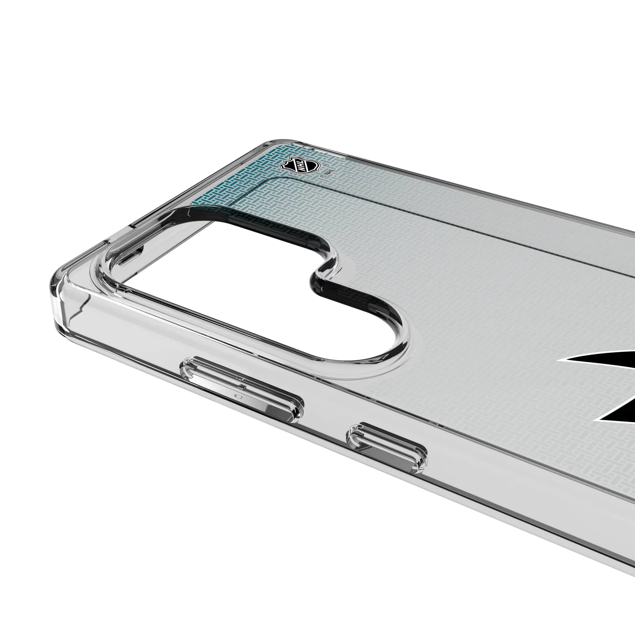 San Jose Sharks Linen Clear Phone Case for Samsung Galaxy