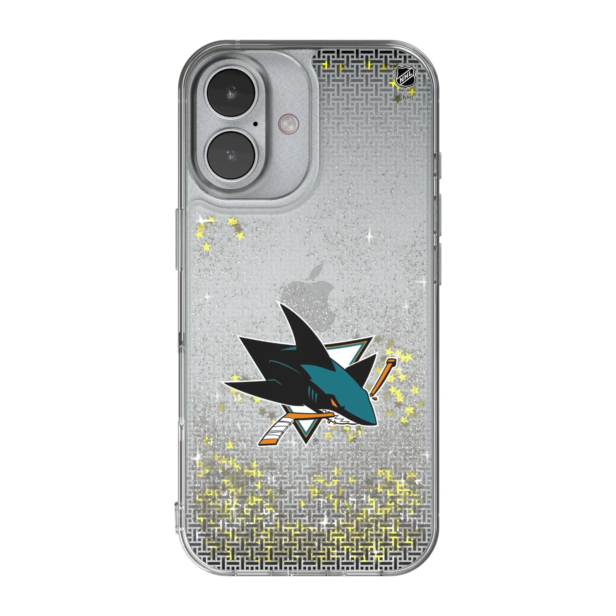San Jose Sharks Linen Glitter Phone Case
