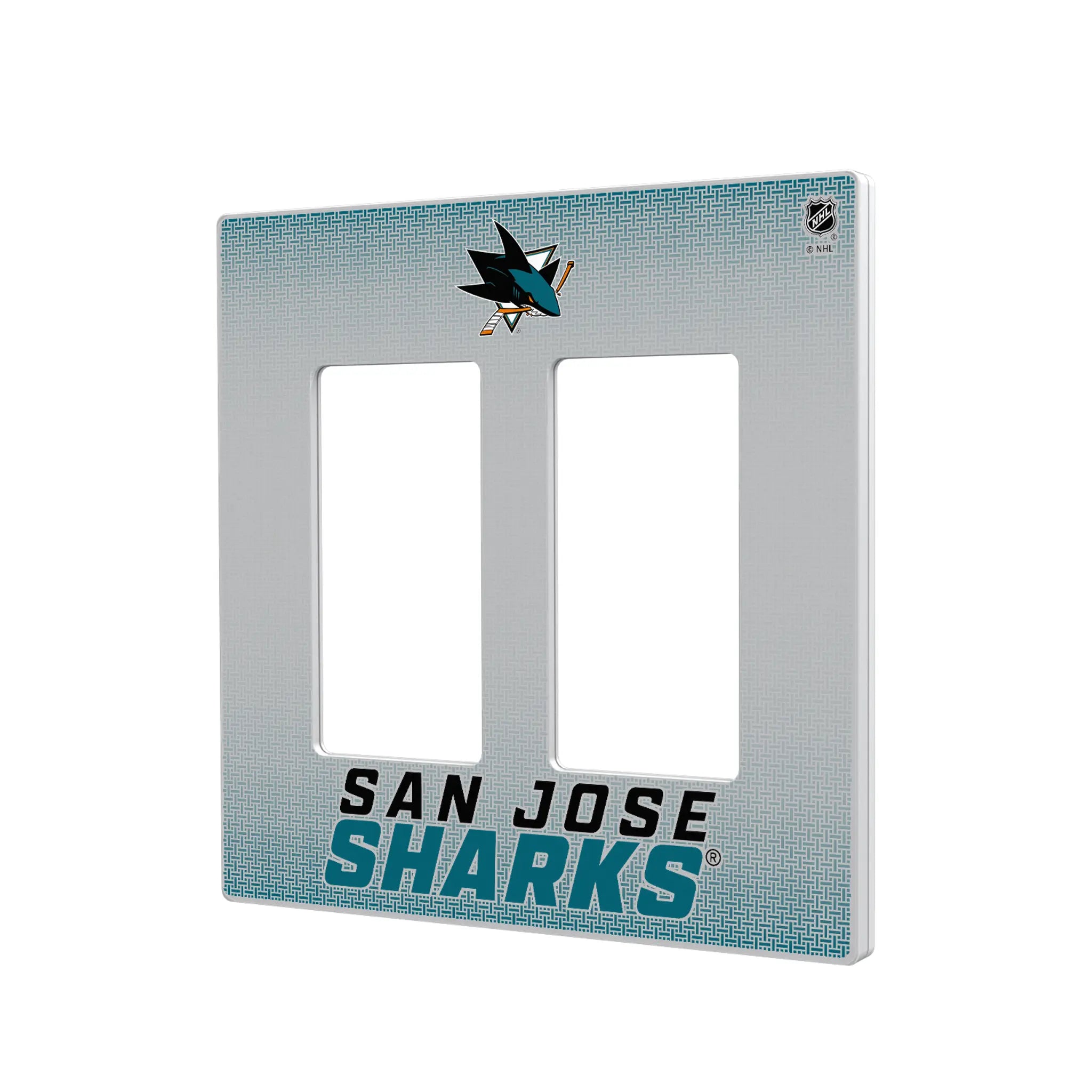 San Jose Sharks Linen Hidden-Screw Light Switch Plate