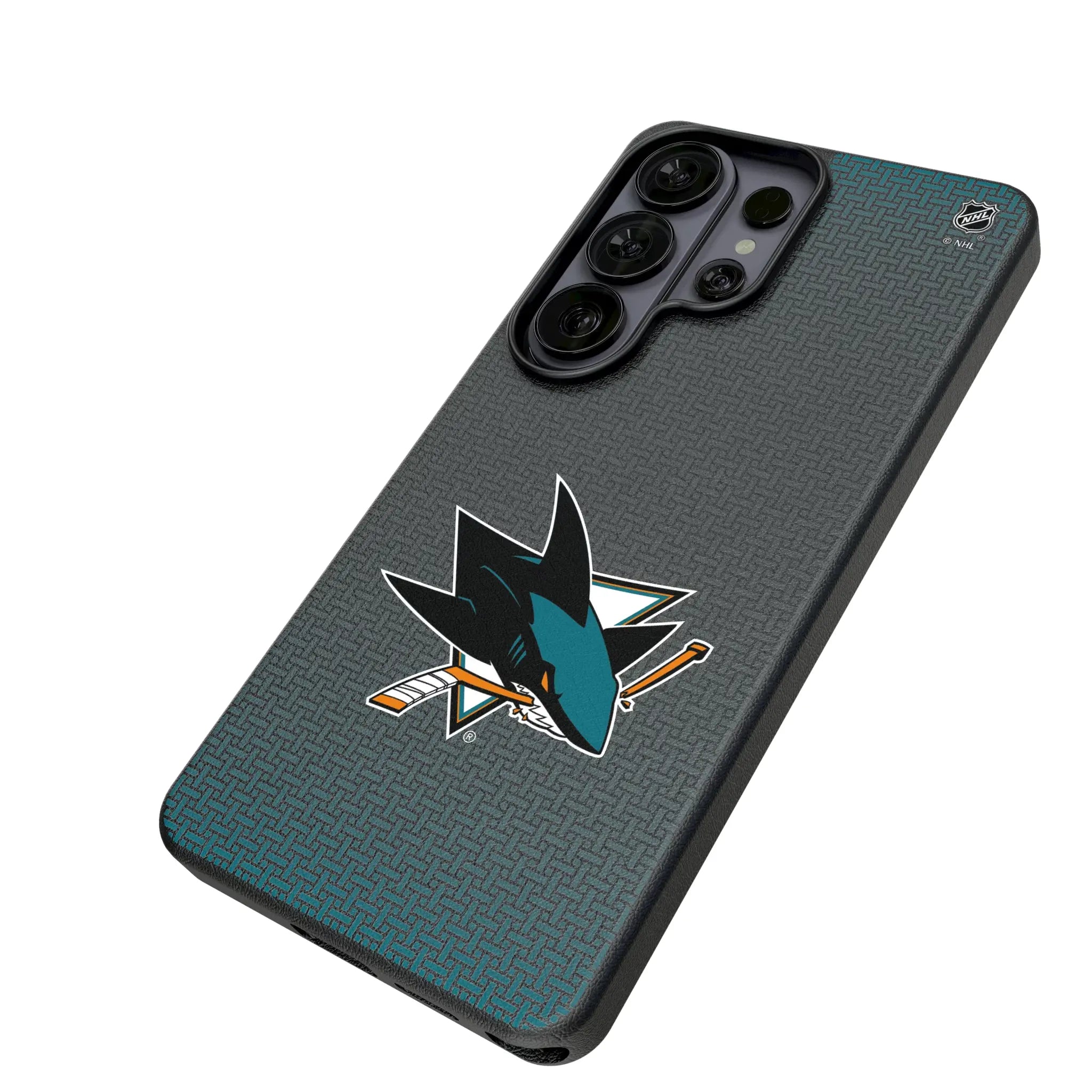 San Jose Sharks Linen MagSafe Compatible Phone Case for Samsung Galaxy