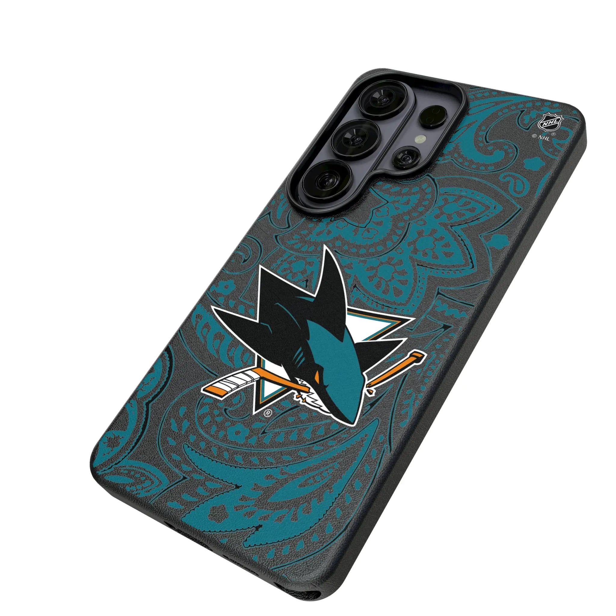 San Jose Sharks Paisley MagSafe Compatible Phone Case for Samsung Galaxy