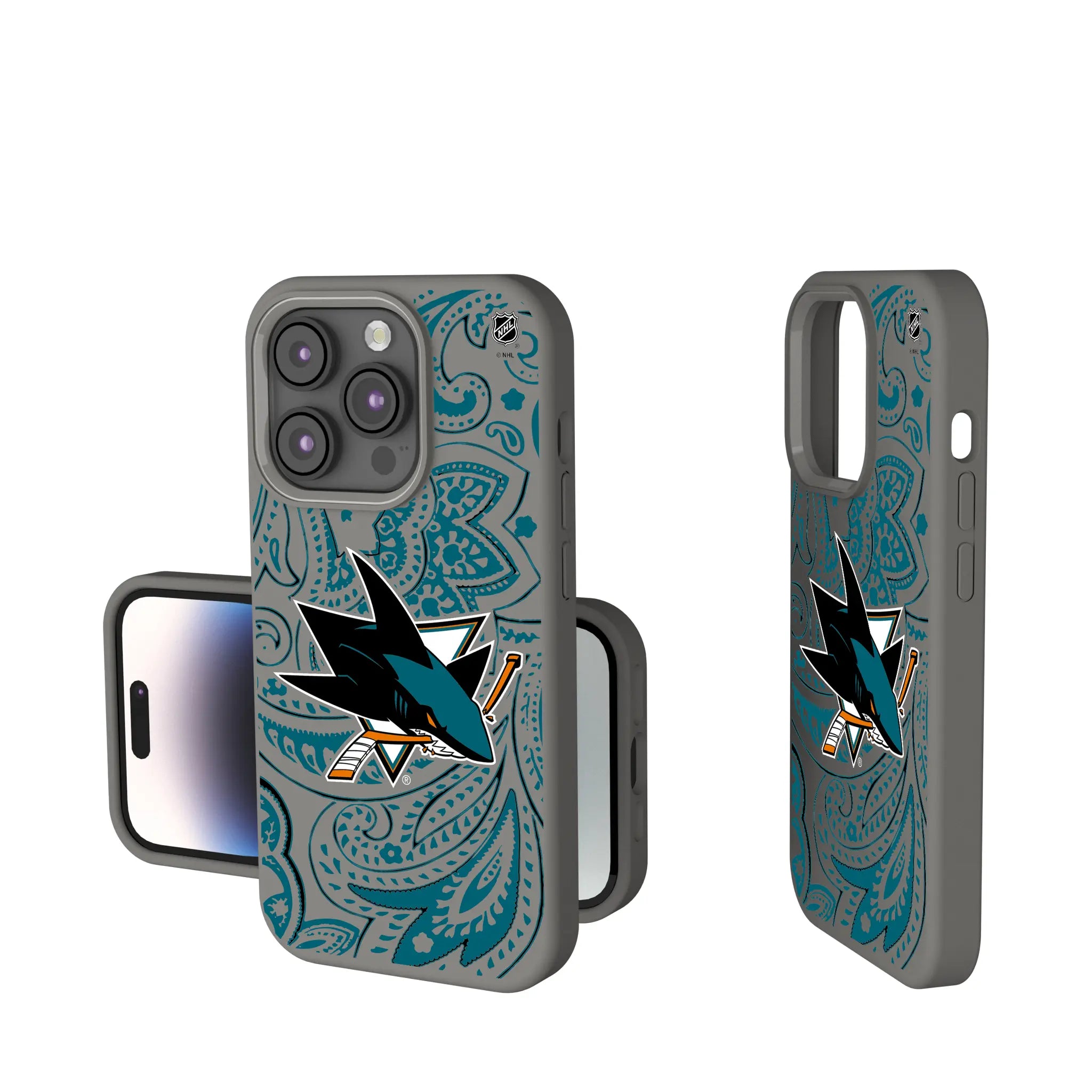 San Jose Sharks Paisley Soft Touch Phone Case
