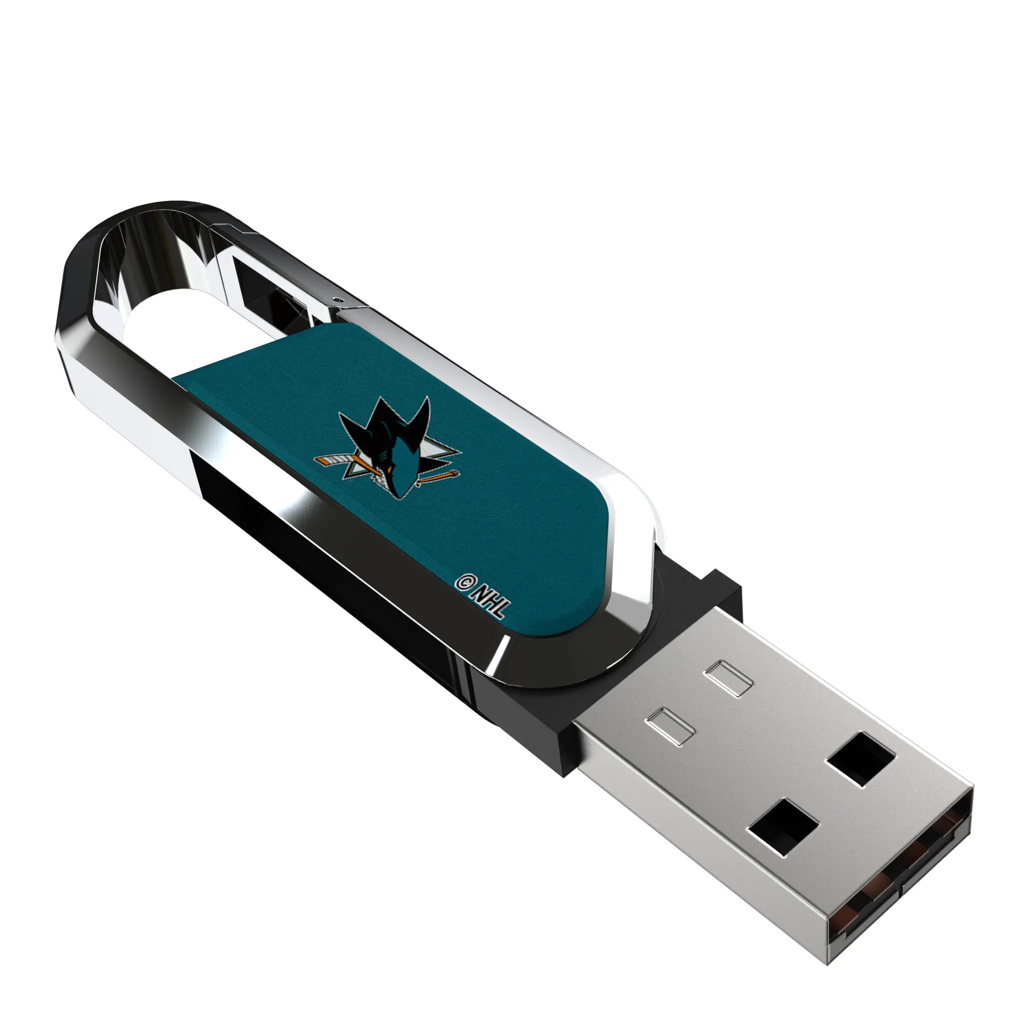 San Jose Sharks Solid USB 32GB Clip Style Flash Drive