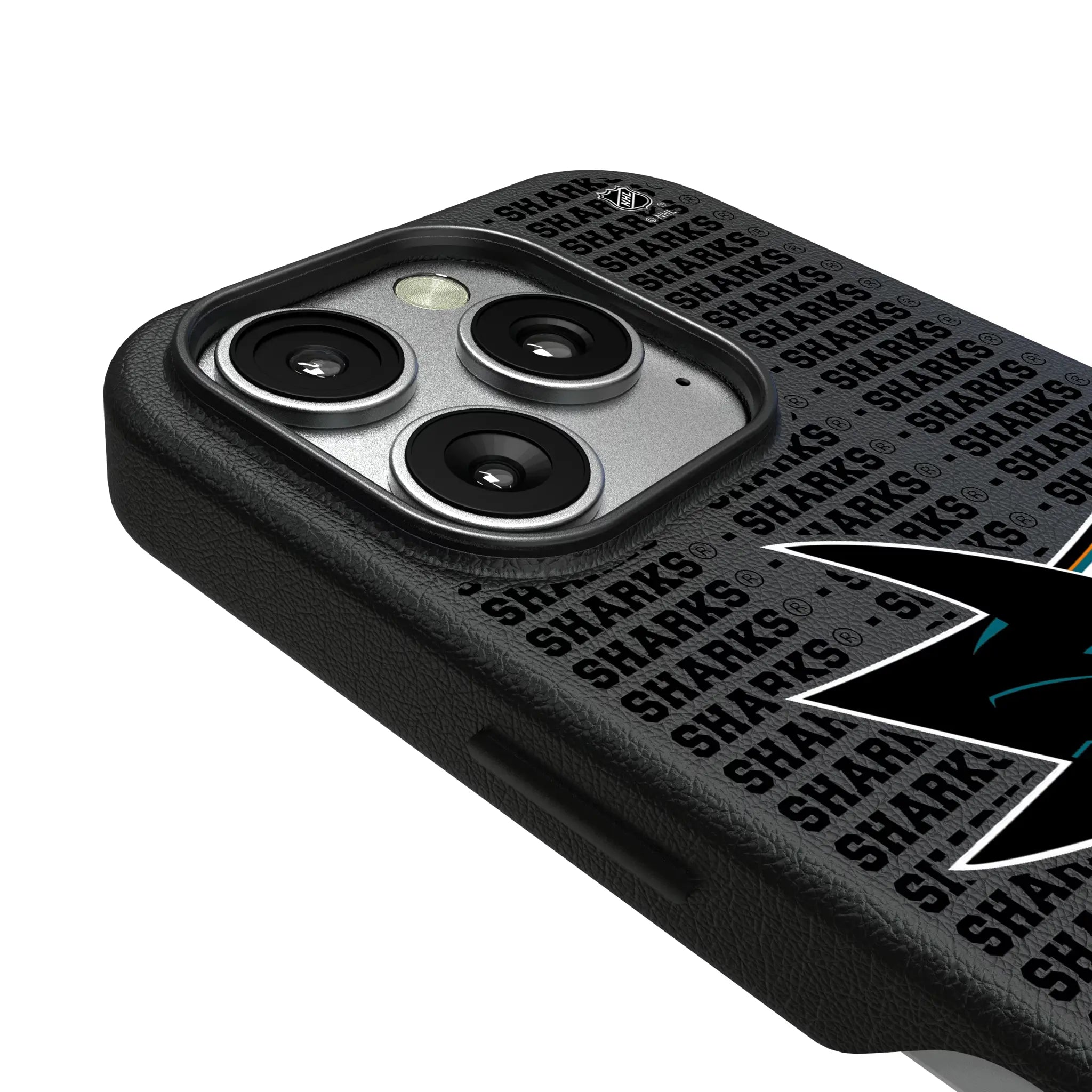 San Jose Sharks Text Backdrop MagSafe Compatible Phone Case for Apple iPhone