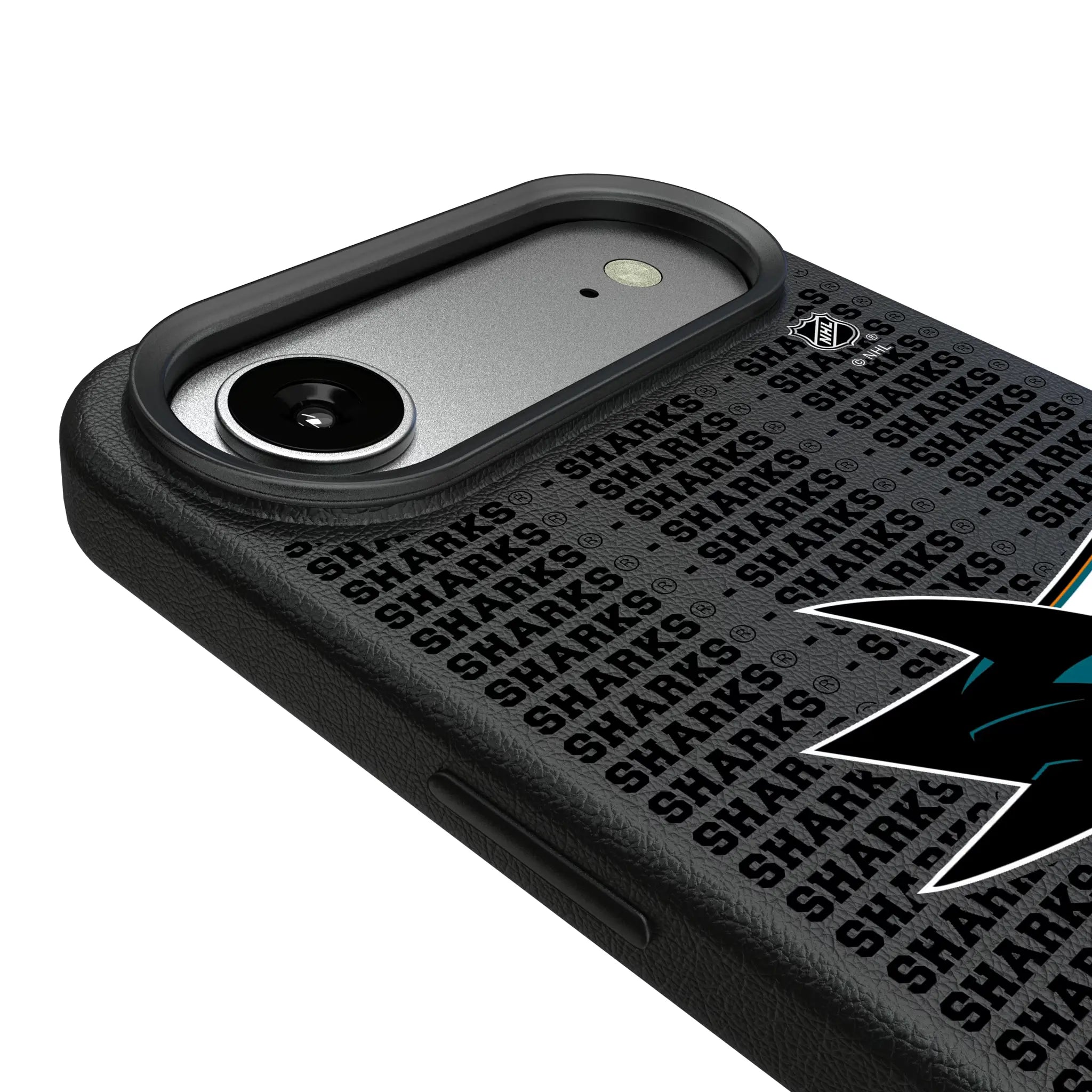 San Jose Sharks Text Backdrop MagSafe Compatible Phone Case for Apple iPhone