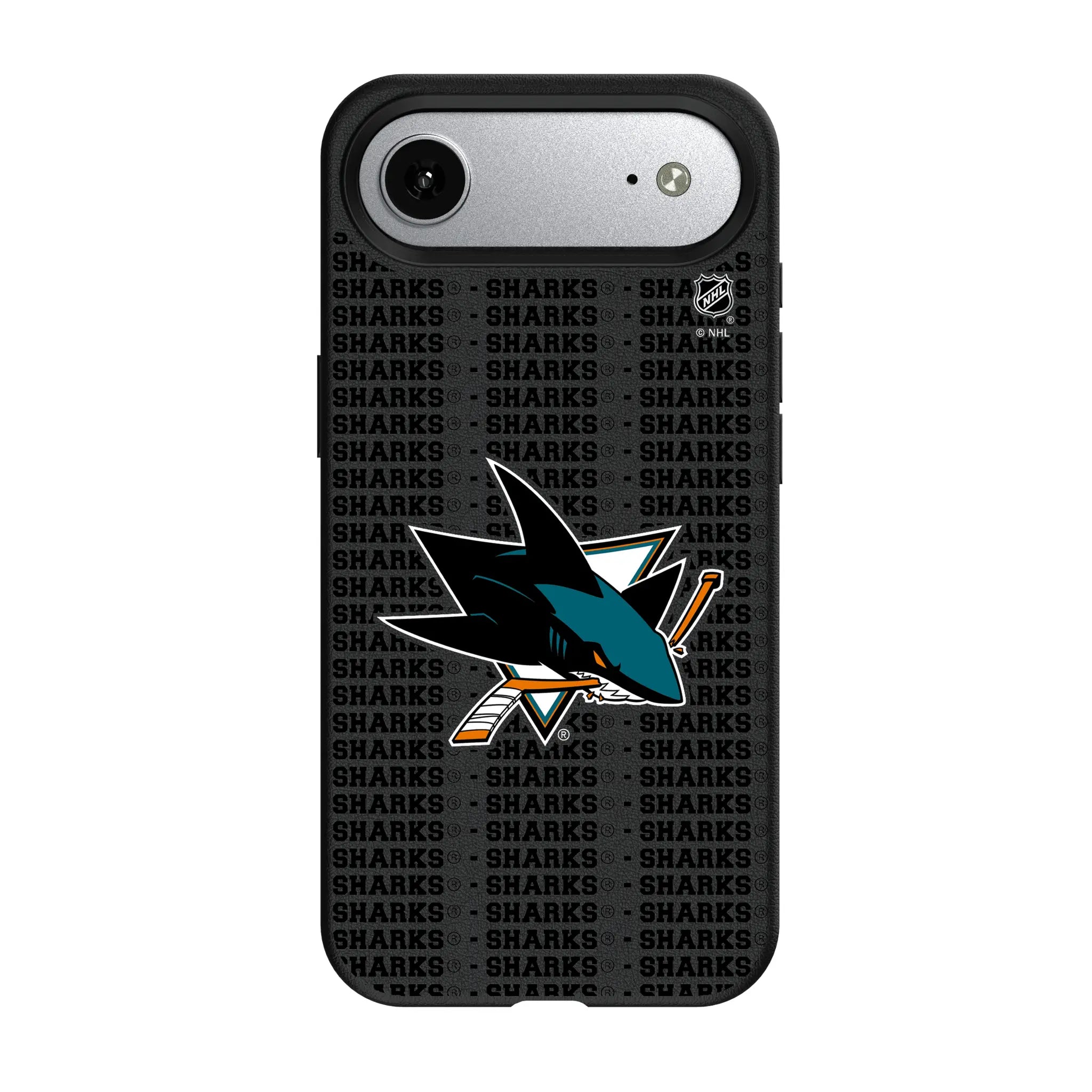 San Jose Sharks Text Backdrop MagSafe Compatible Phone Case for Apple iPhone
