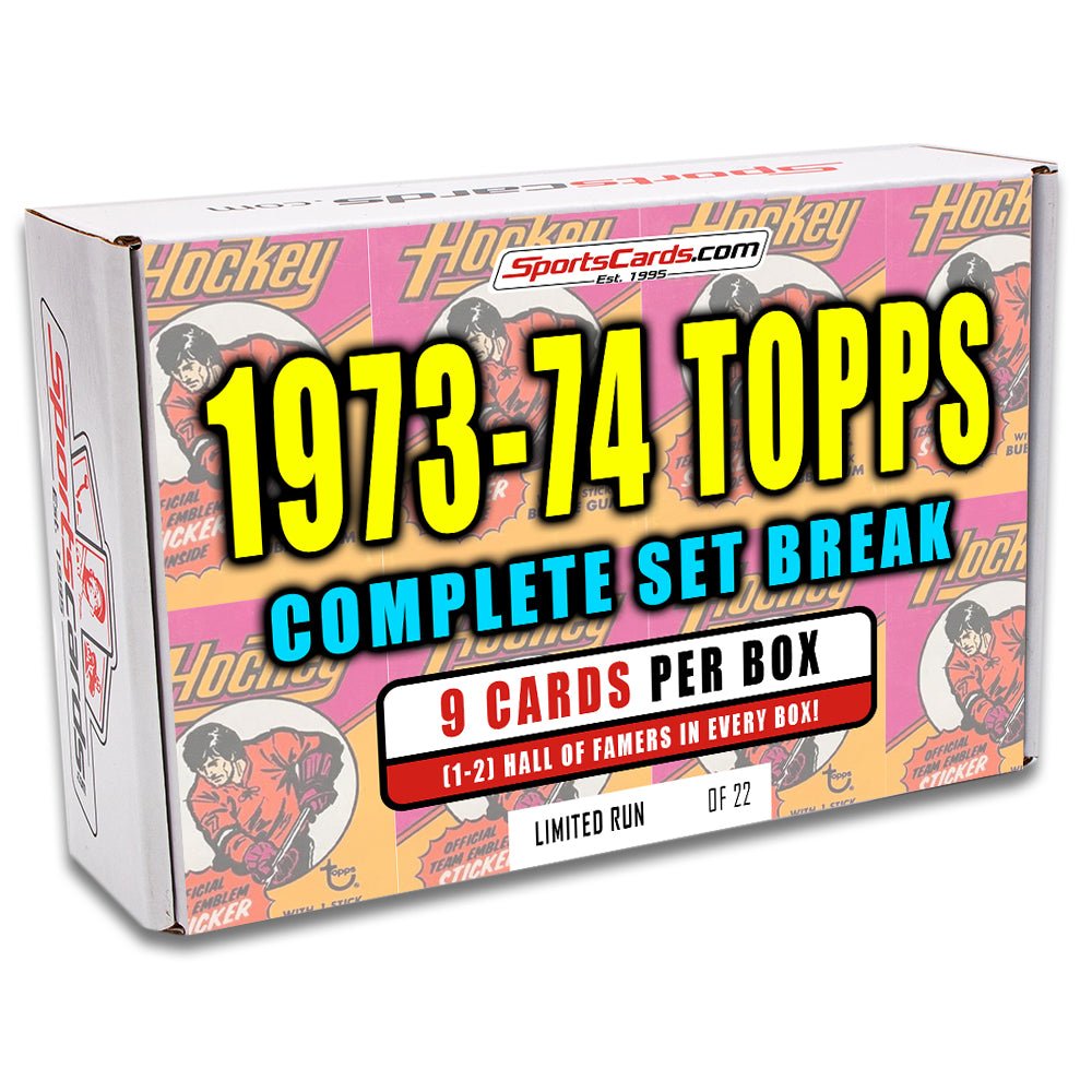 1973-74 TOPPS HOCKEY COMPLETE SET BREAK - 9 CARDS PER BOX! 1-2 HOFERS PER BOX! - Sports Gifts, Sports Memorabilia, Sports Collectibles, Fan Shop