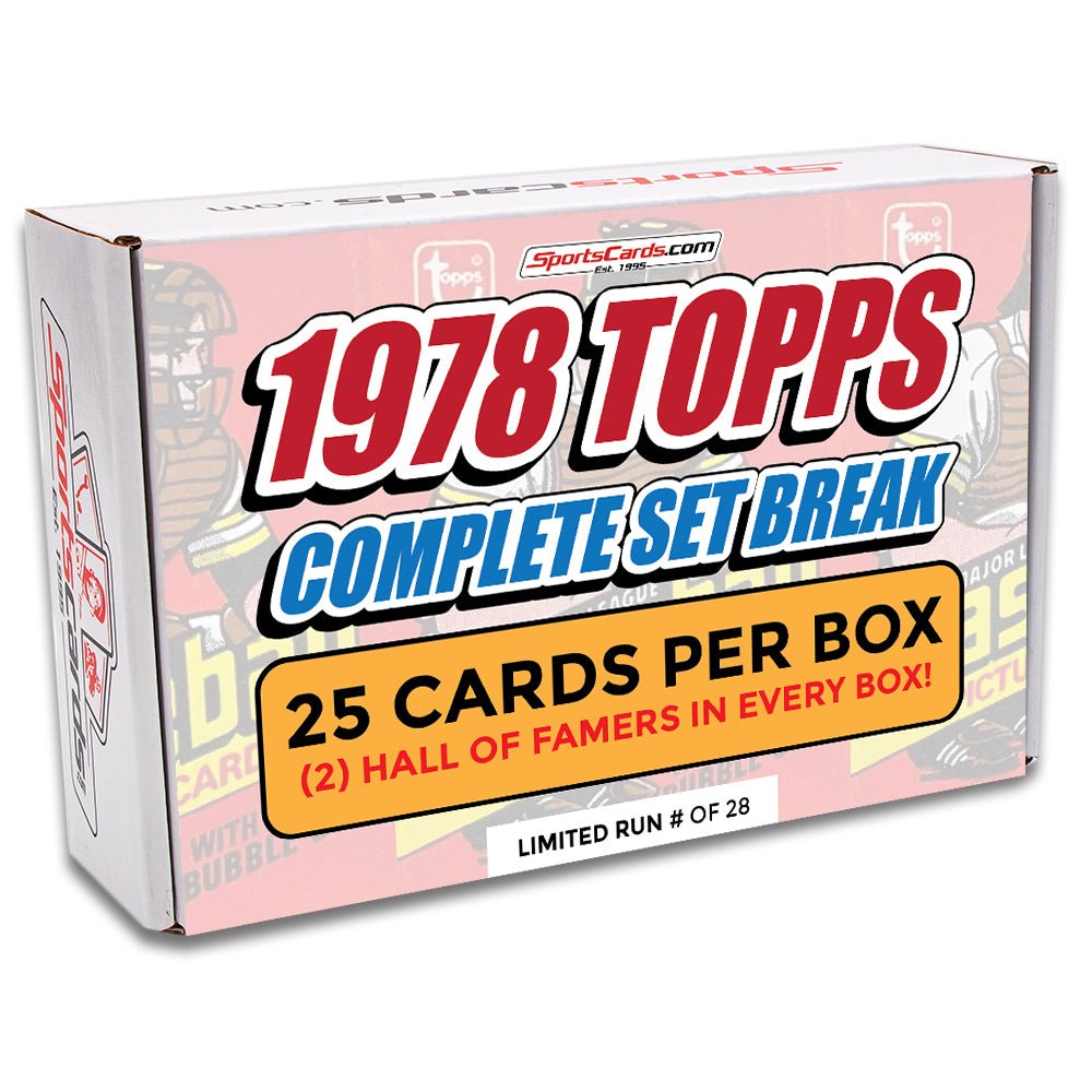 1978 TOPPS BASEBALL COMPLETE SET BREAK - 25 CARDS PER BOX! 2 HOFERs IN EACH BOX! - Sports Gifts, Sports Memorabilia, Sports Collectibles, Fan Shop