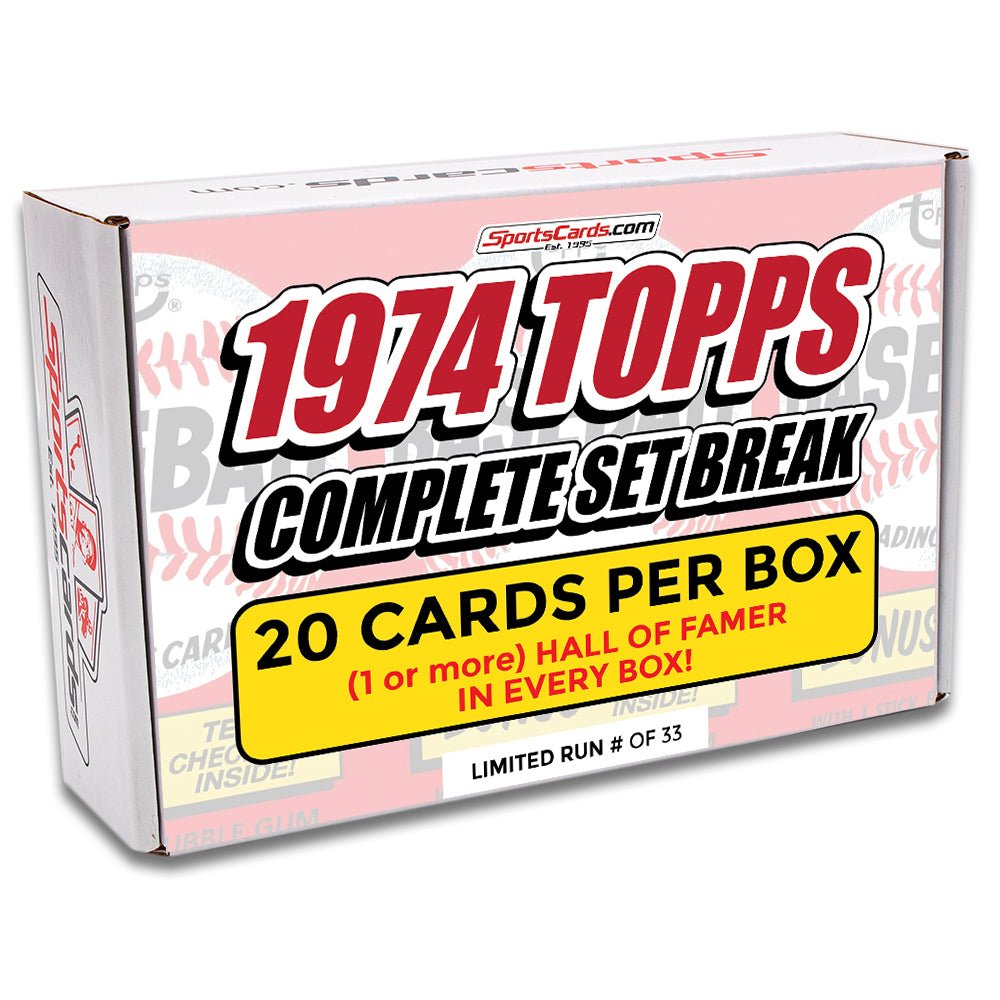 1974 TOPPS BASEBALL COMPLETE SET BREAK - 20 CARDS PER BOX! INCLUDES 1 OR MORE HOFers! - Sports Gifts, Sports Memorabilia, Sports Collectibles, Fan Shop
