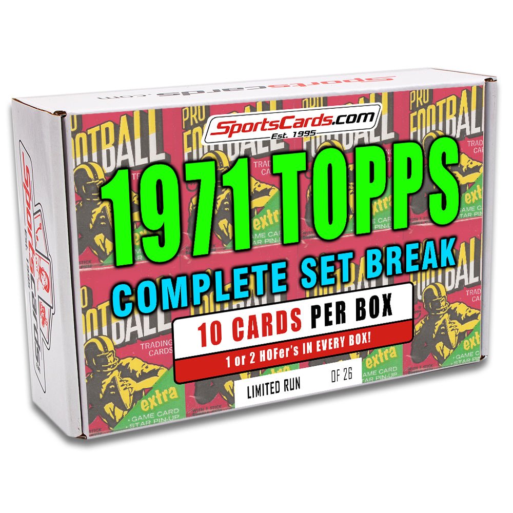 1971 TOPPS FOOTBALL COMPLETE SET BREAK - 10 CARDS PER BOX! - Sports Gifts, Sports Memorabilia, Sports Collectibles, Fan Shop