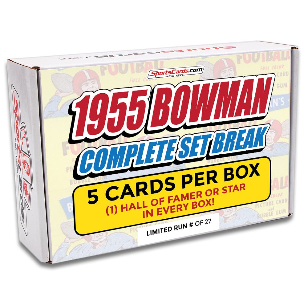 1955 BOWMAN FOOTBALL COMPLETE SET BREAK – 5 CARDS PER BOX! (1) HOFER OR STAR PER BOX! - Sports Gifts, Sports Memorabilia, Sports Collectibles, Fan Shop