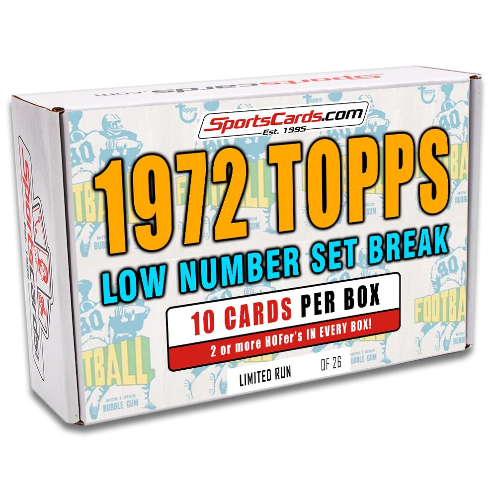 1972 TOPPS FOOTBALL LOW NUMBER SET BREAK BOX– 10 CARDS PER BOX! - Sports Gifts, Sports Memorabilia, Sports Collectibles, Fan Shop