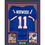 Framed Autographed/Signed Scott Norwood 35x39 Buffalo Blue Football Jersey Beckett BAS COA