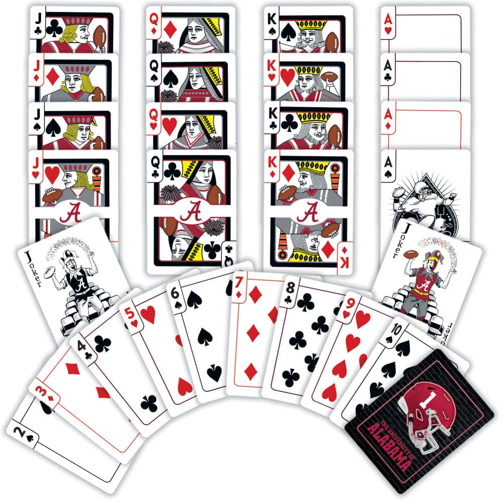 Alabama Crimson Tide Neon Playing Cards - 54 Card Deck