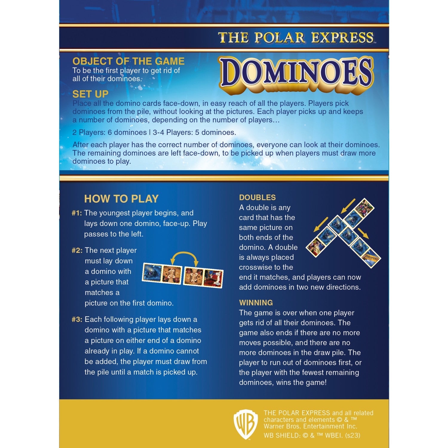 The Polar Express Picture Dominoes - 757 Sports Collectibles