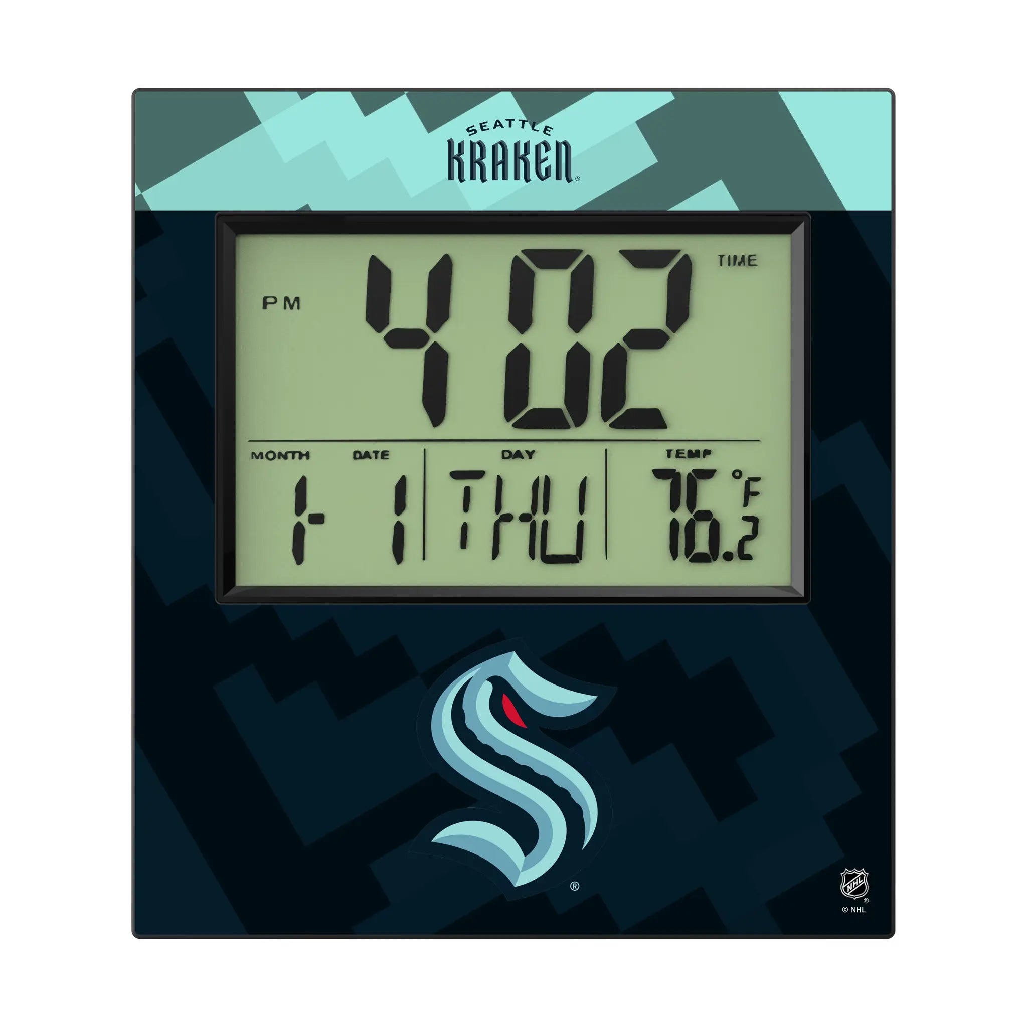 Seattle Kraken Color Block Wall Clock