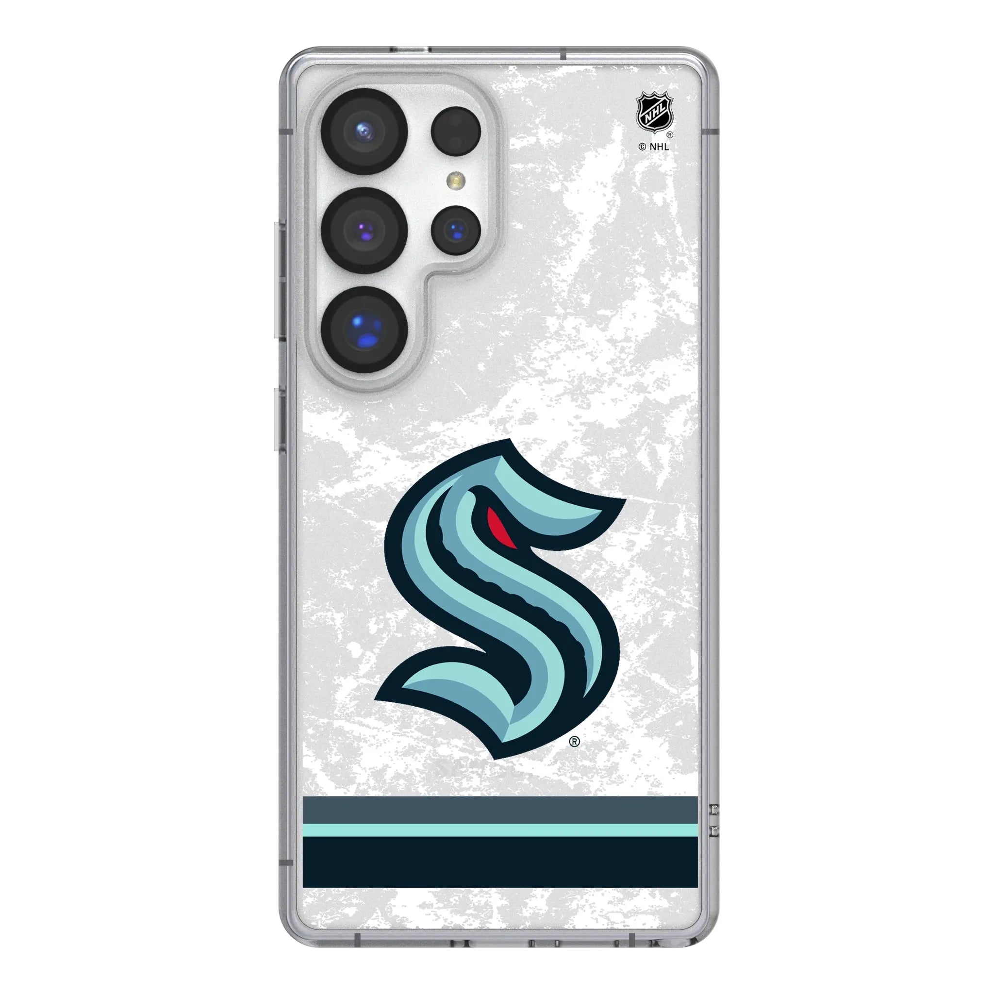 Seattle Kraken Ice Stripe Clear Phone Case for Samsung Galaxy