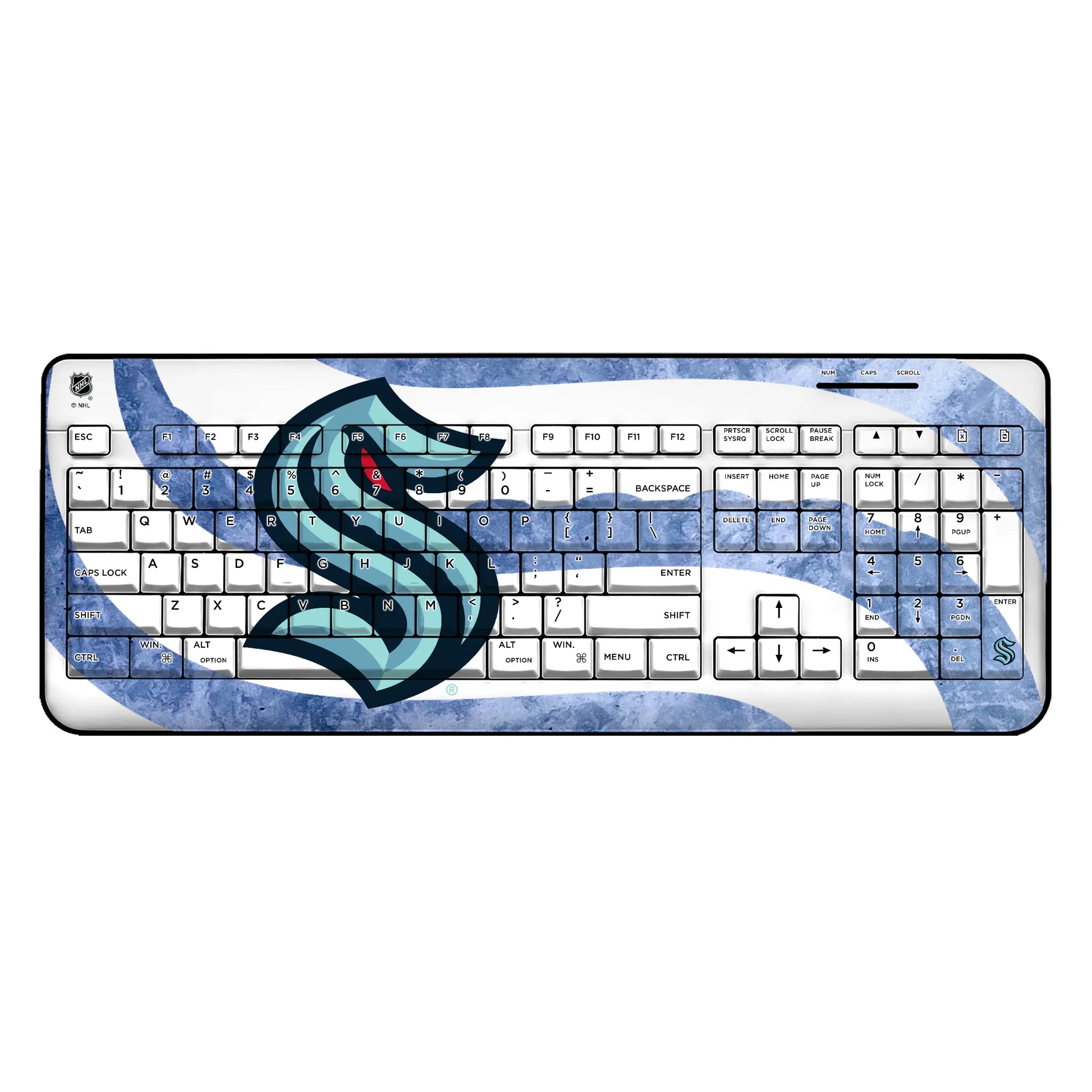 Seattle Kraken Ice Tilt Wireless USB Keyboard