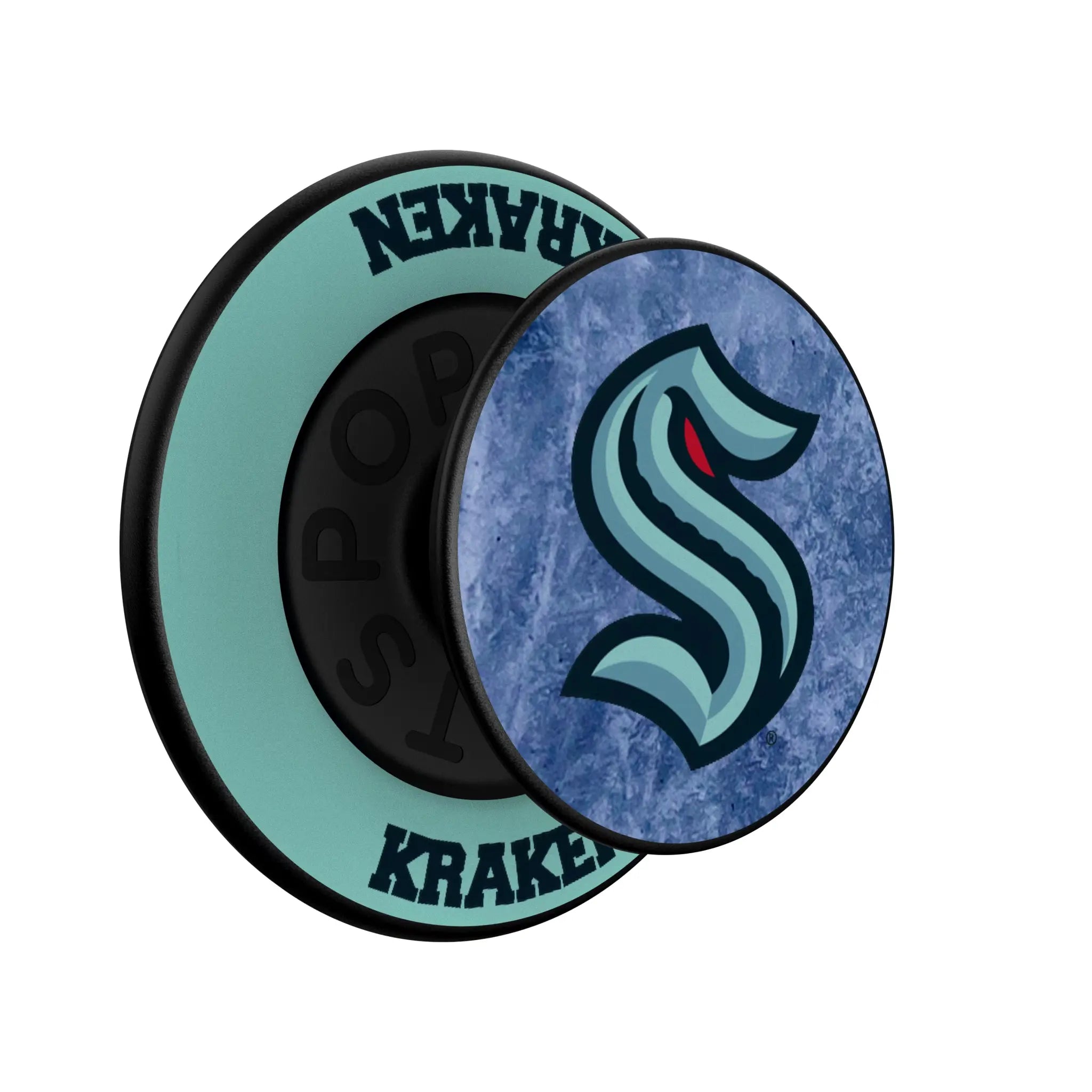 Seattle Kraken Ice Wordmark PopSockets Magnetic Phone Grip and Stand