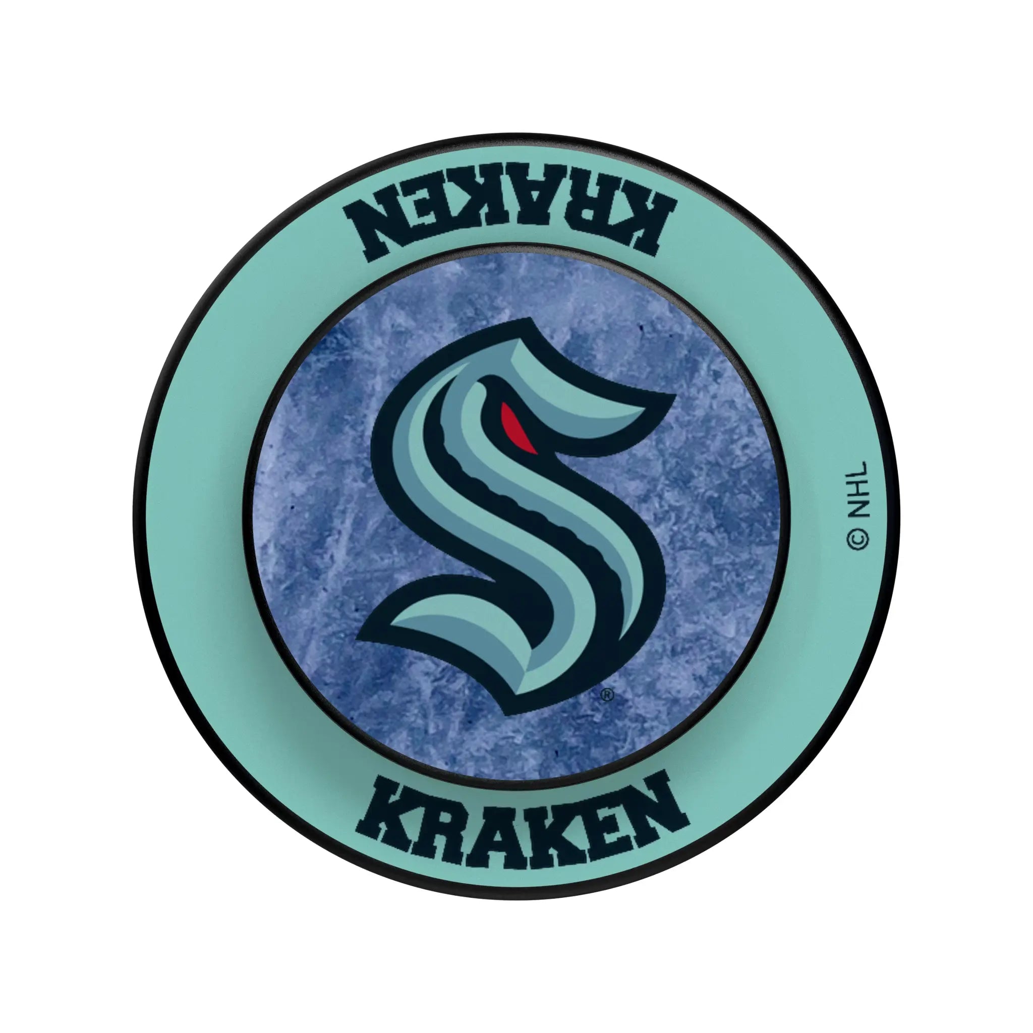 Seattle Kraken Ice Wordmark PopSockets Magnetic Phone Grip and Stand