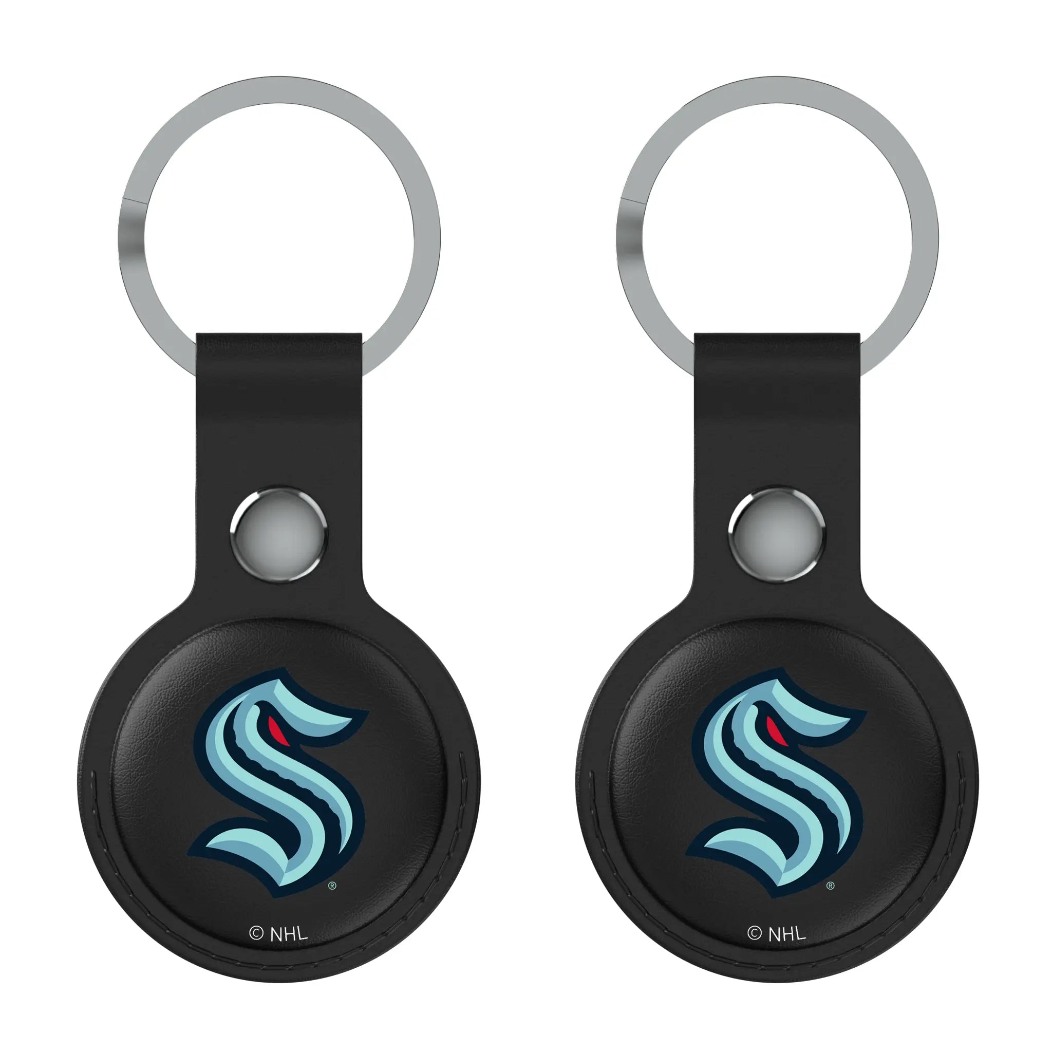 Seattle Kraken Insignia Black Airtag Holder 2-Pack