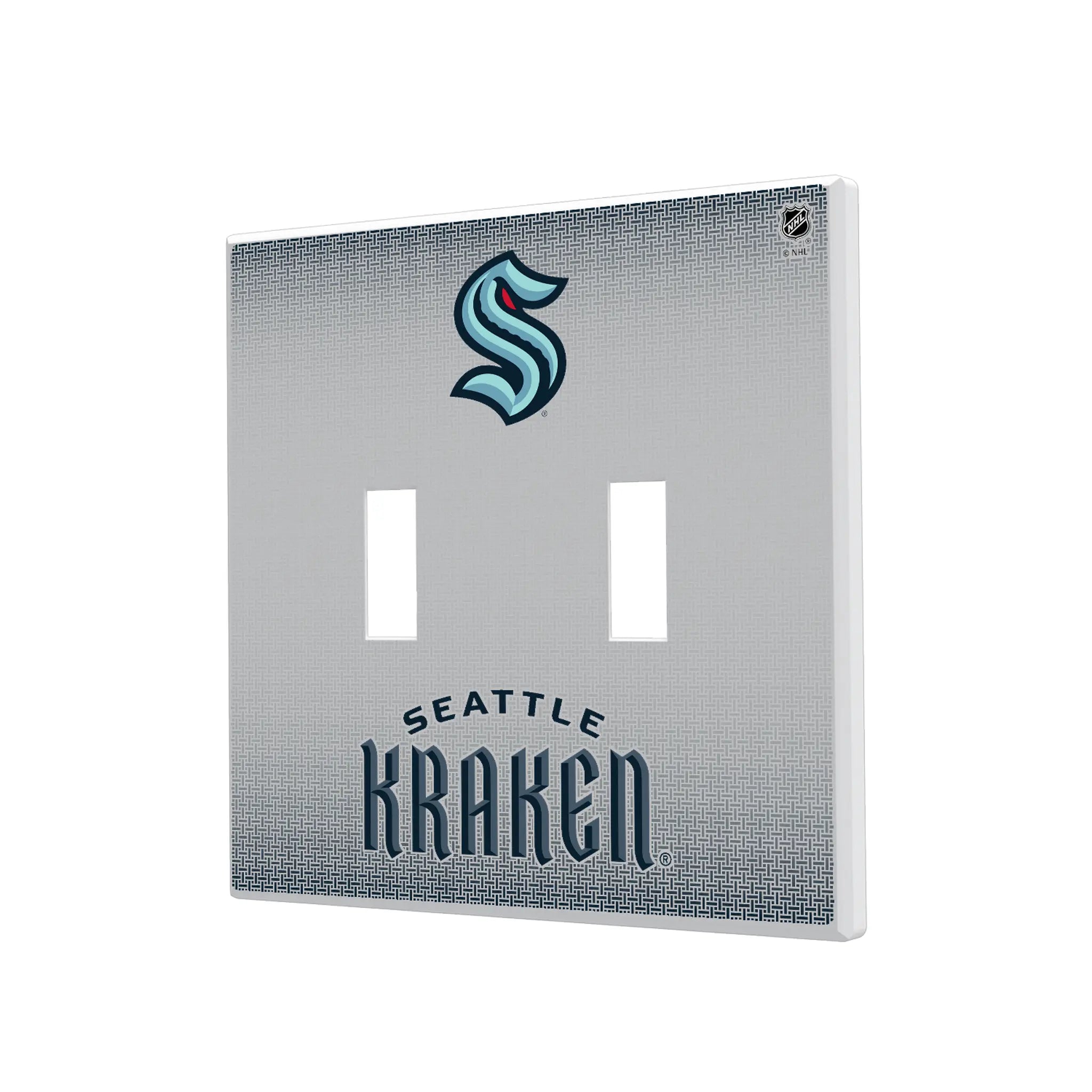 Seattle Kraken Linen Hidden-Screw Light Switch Plate