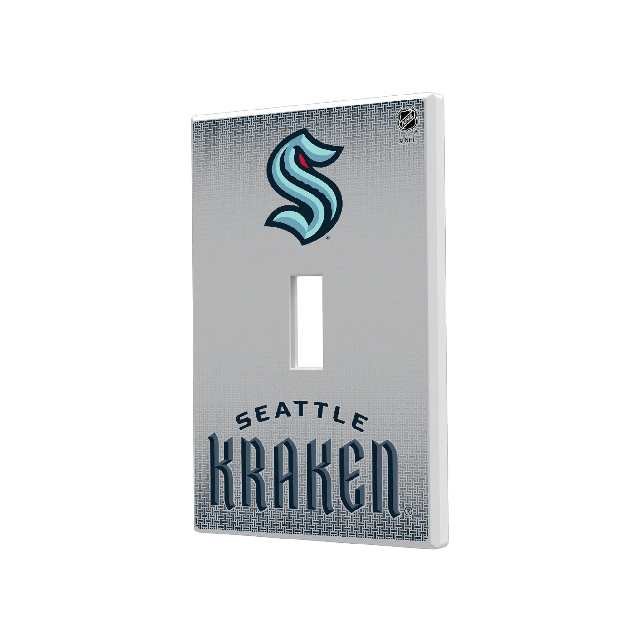 Seattle Kraken Linen Hidden-Screw Light Switch Plate
