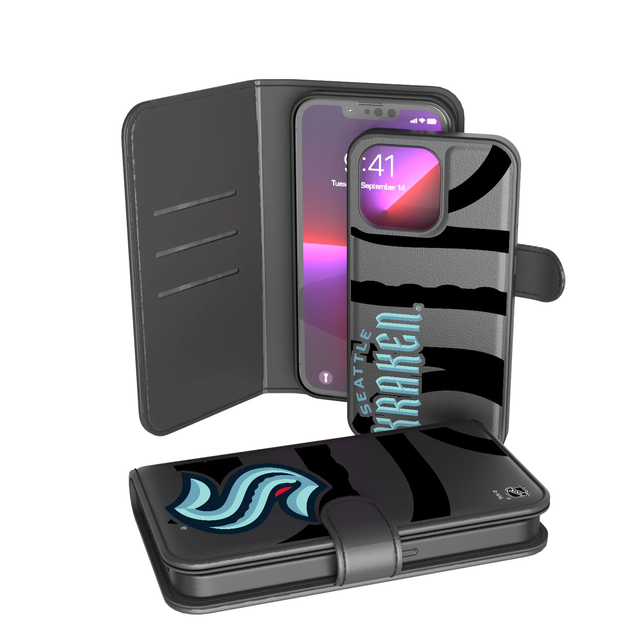 Seattle Kraken Tilt Wallet Case