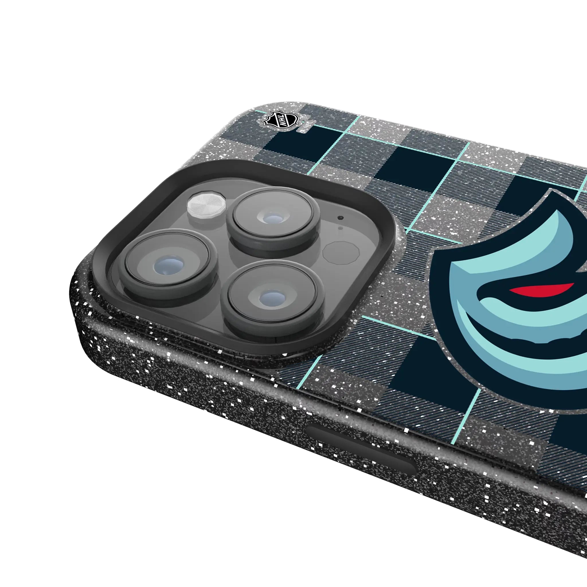 Seattle Kraken Plaid Bling Phone Case