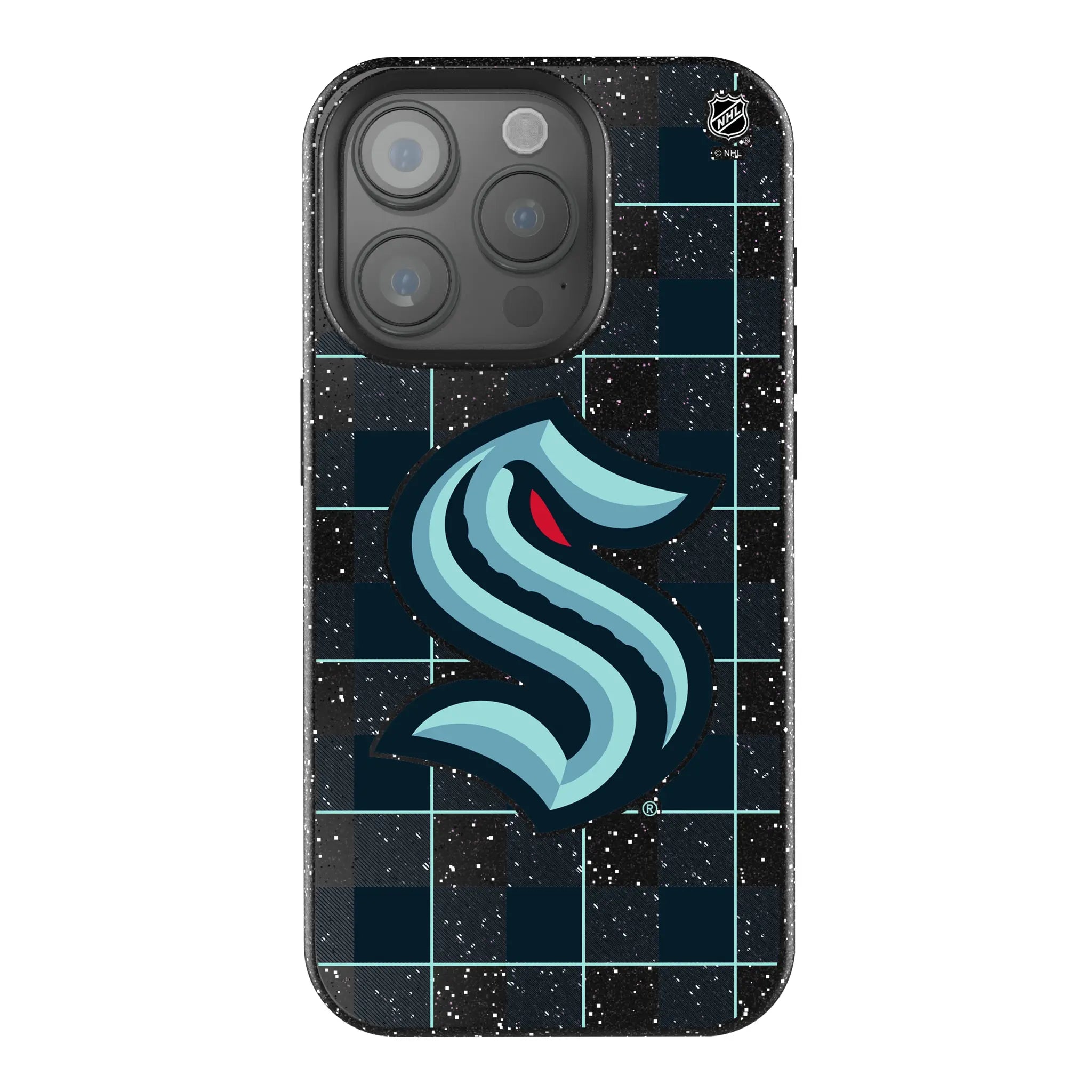 Seattle Kraken Plaid Bling Phone Case