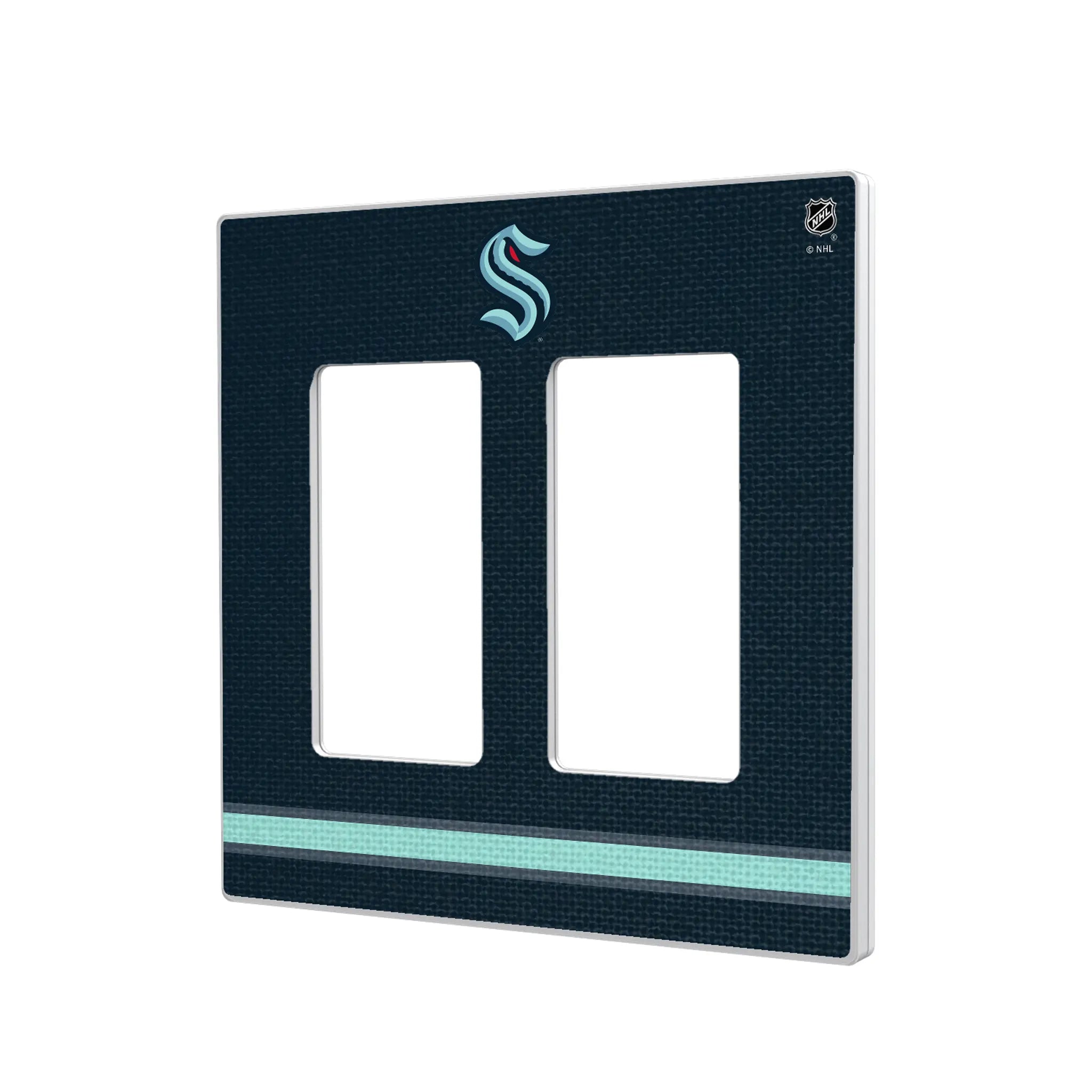 Seattle Kraken Stripe Hidden-Screw Light Switch Plate