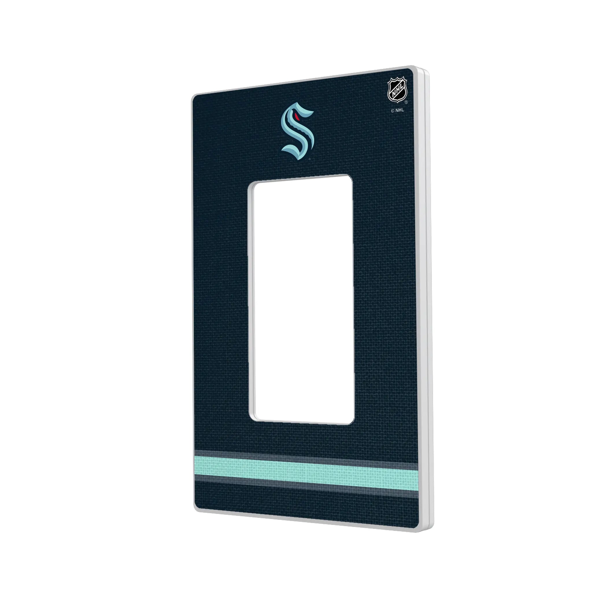 Seattle Kraken Stripe Hidden-Screw Light Switch Plate