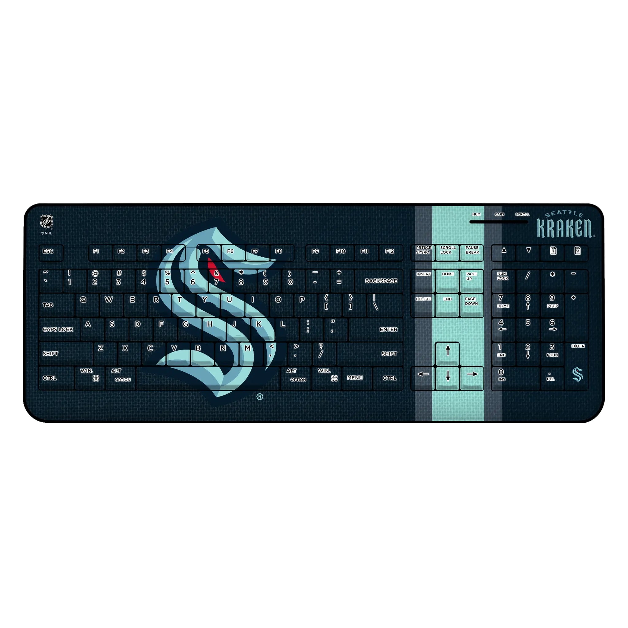 Seattle Kraken Stripe Wireless USB Keyboard