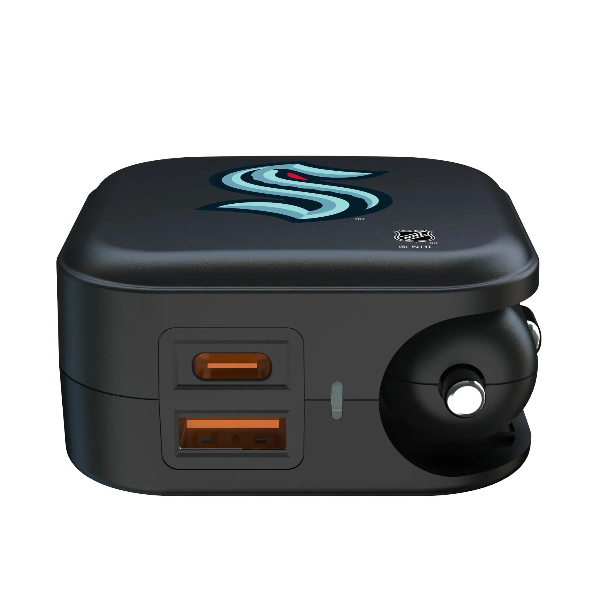 Seattle Kraken Text Backdrop 2 in 1 USB A/C Charger