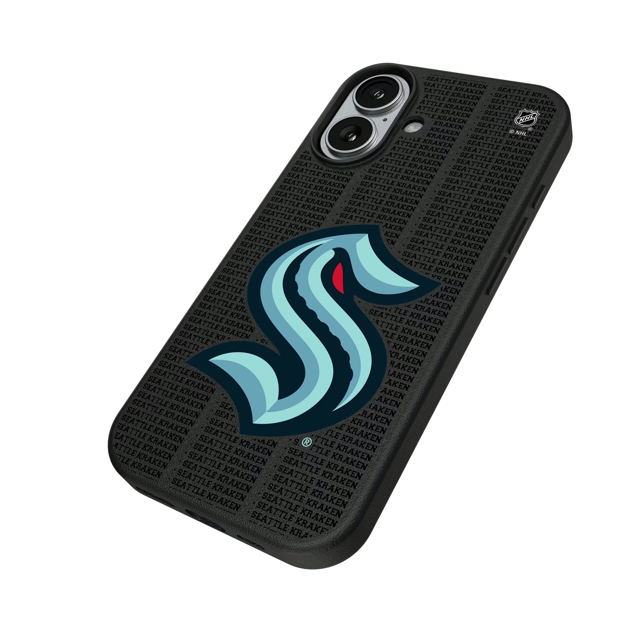 Seattle Kraken Text Backdrop MagSafe Compatible Phone Case for Apple iPhone - Sports Gifts, Sports Memorabilia, Sports Collectibles, Fan Shop