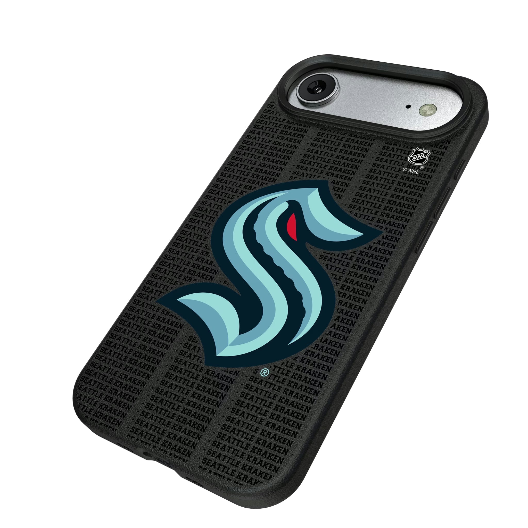 Seattle Kraken Text Backdrop MagSafe Compatible Phone Case for Apple iPhone - Sports Gifts, Sports Memorabilia, Sports Collectibles, Fan Shop