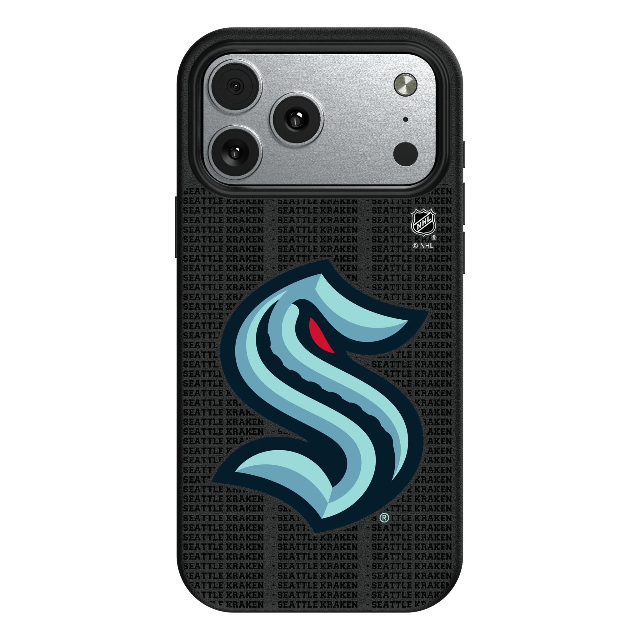 Seattle Kraken Text Backdrop MagSafe Compatible Phone Case for Apple iPhone - Sports Gifts, Sports Memorabilia, Sports Collectibles, Fan Shop