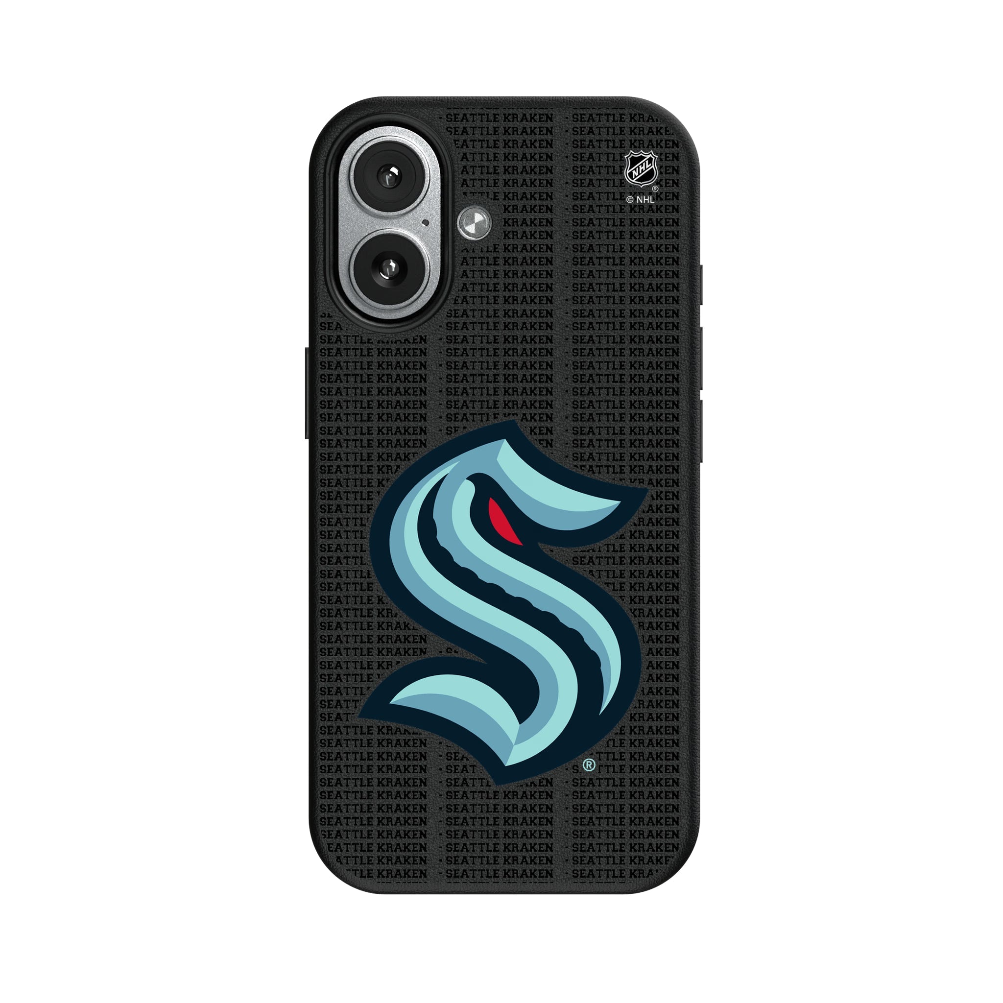 Seattle Kraken Text Backdrop MagSafe Compatible Phone Case for Apple iPhone - Sports Gifts, Sports Memorabilia, Sports Collectibles, Fan Shop