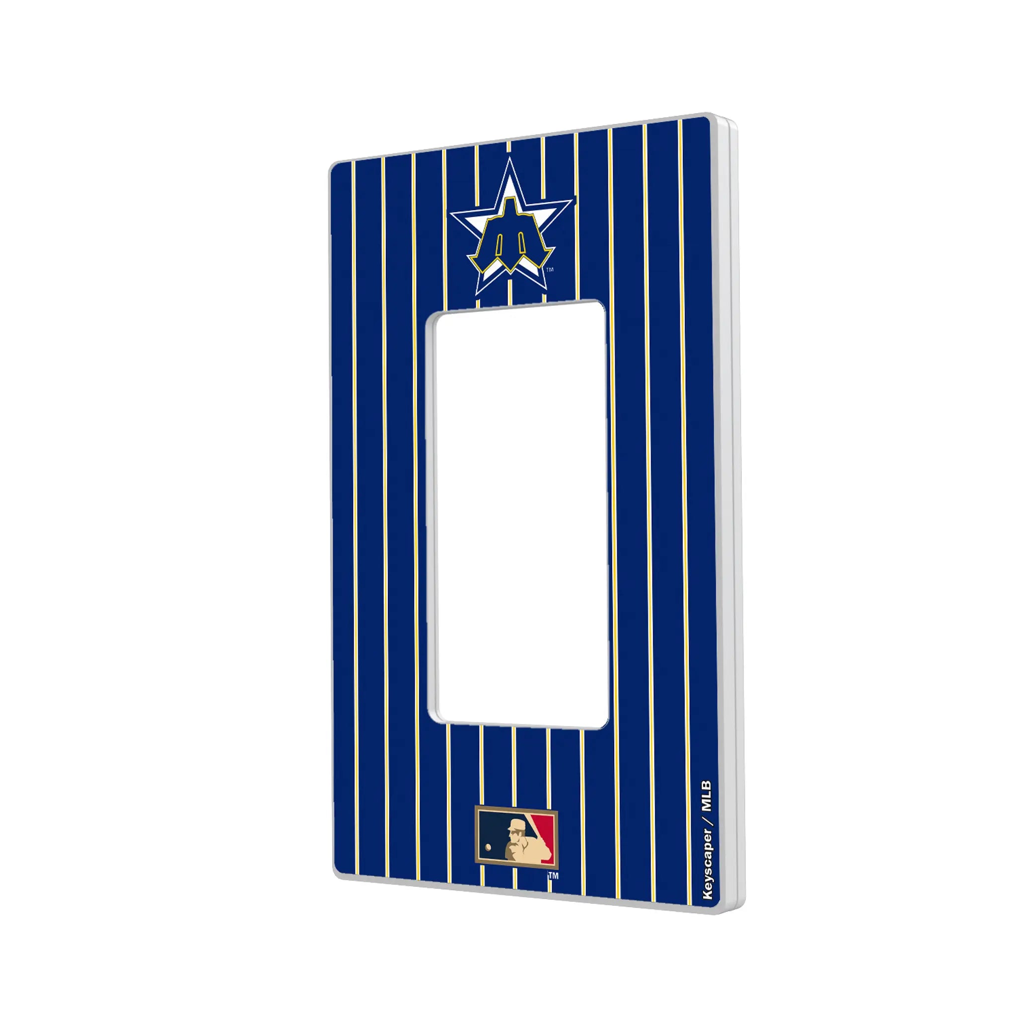 Seattle Mariners 1981-1986 - Cooperstown Collection Pinstripe Hidden-Screw Light Switch Plate