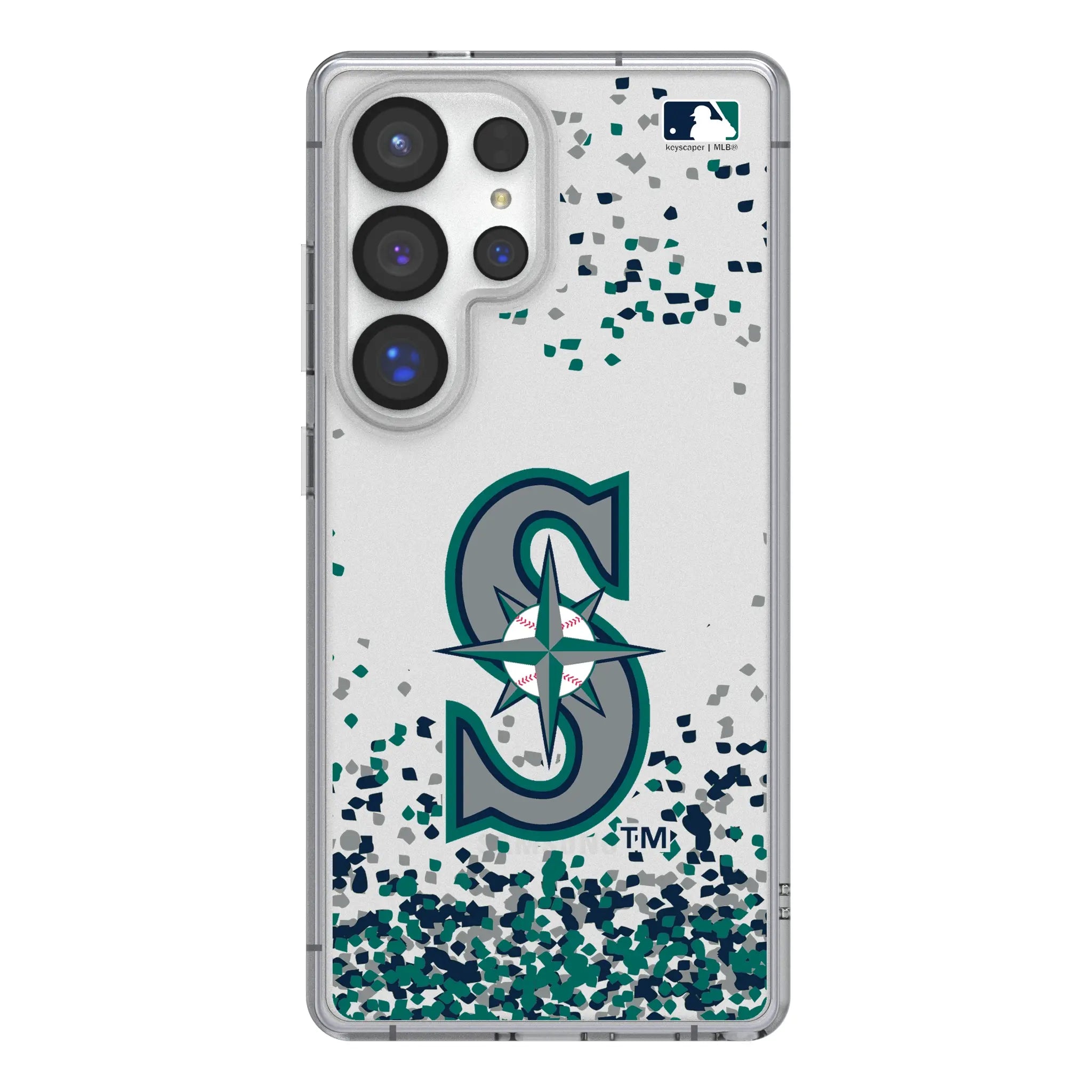 Seattle Mariners Confetti Clear Phone Case for Samsung Galaxy
