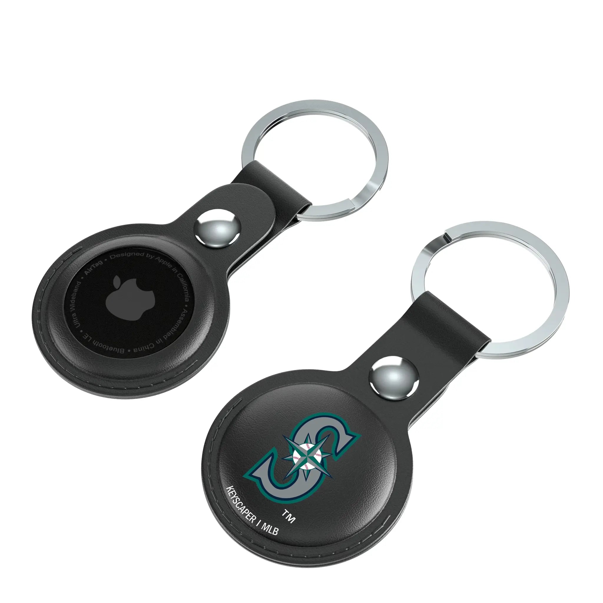 Seattle Mariners Insignia Black Airtag Holder 2-Pack