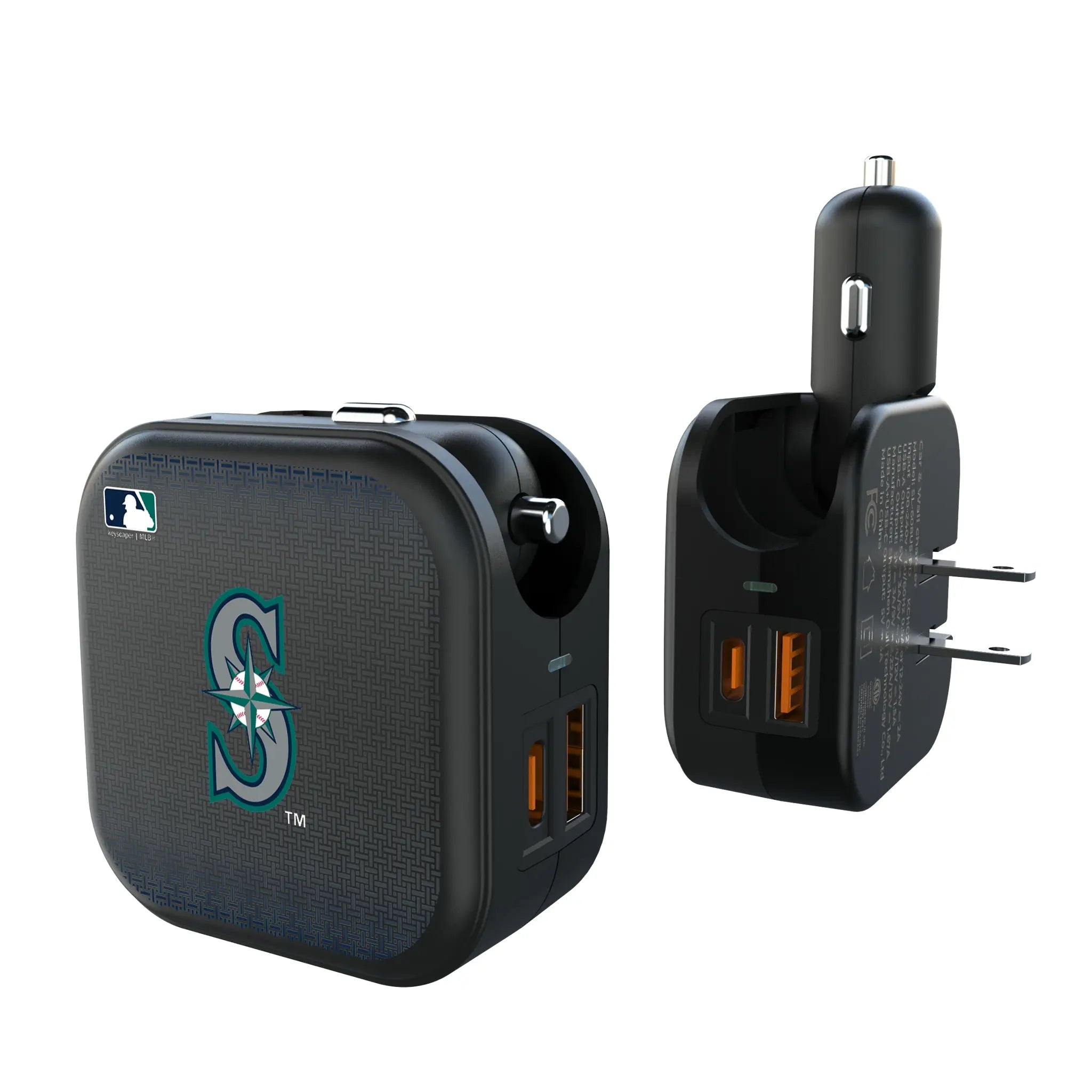 Seattle Mariners Linen 2 in 1 USB A/C Charger